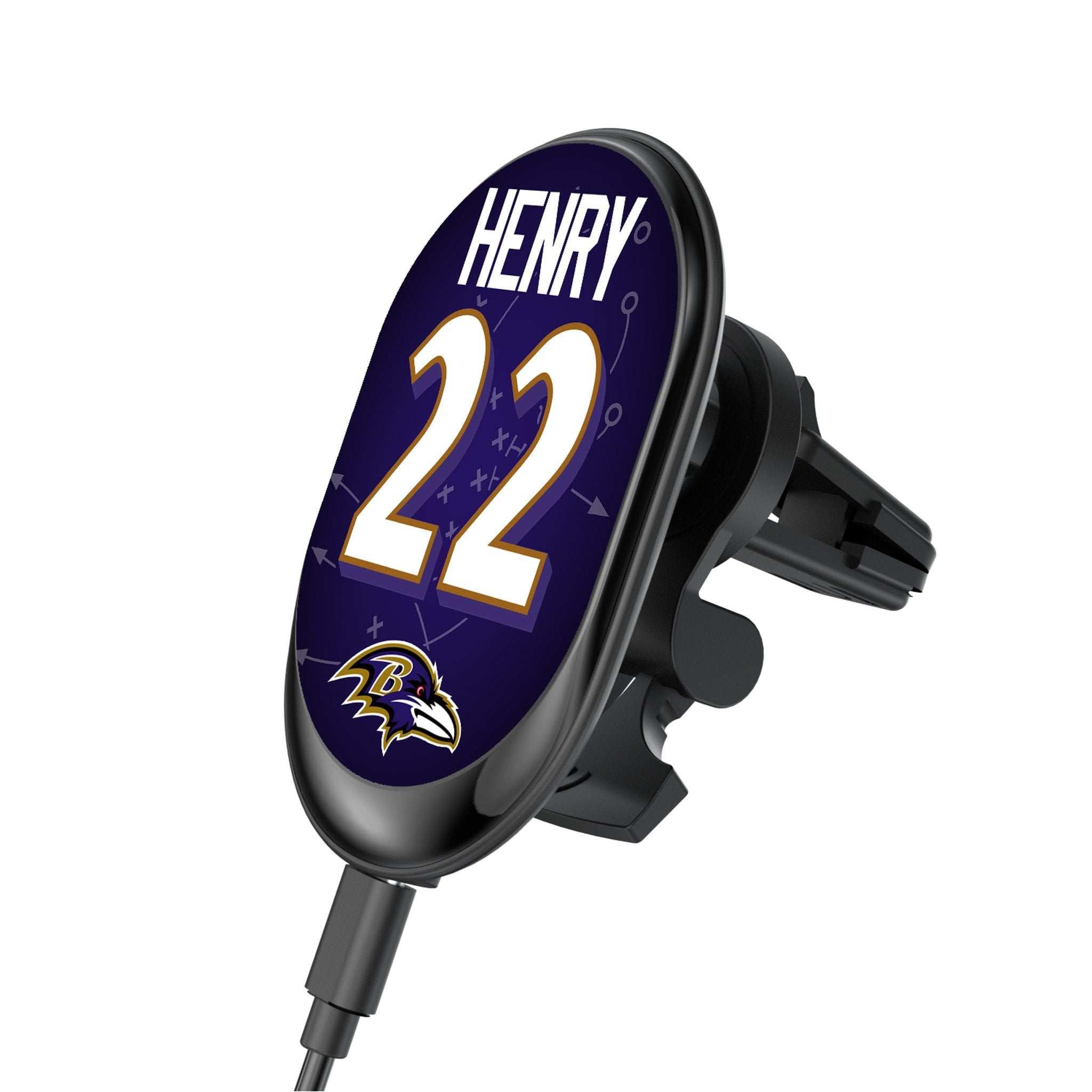 Derrick Henry Baltimore Ravens 22 Ready Wireless Mag Car Charger - Sports Gifts, Sports Memorabilia, Sports Collectibles, Fan Shop