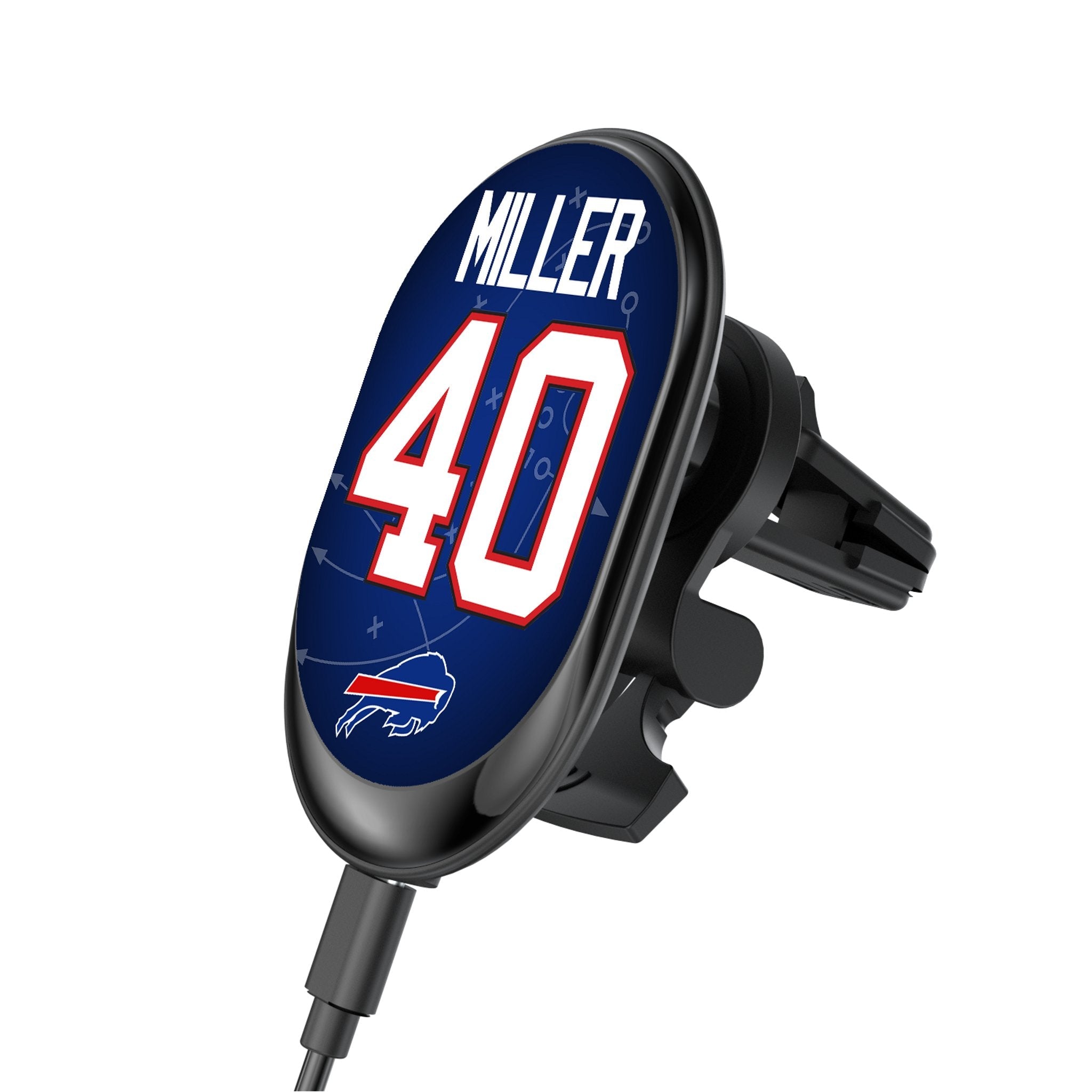 Von Miller Buffalo Bills 40 Ready Wireless Mag Car Charger - Sports Gifts, Sports Memorabilia, Sports Collectibles, Fan Shop