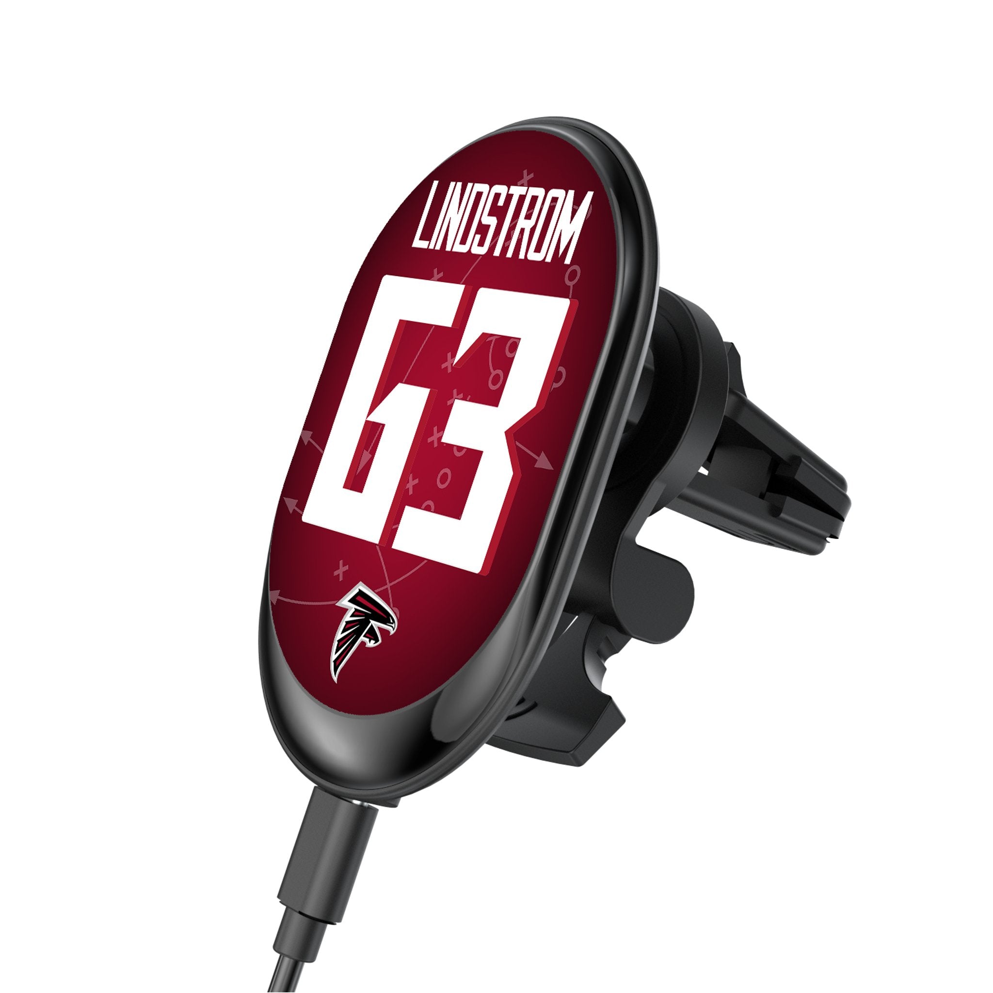 Chris Lindstrom Atlanta Falcons 63 Ready Wireless Mag Car Charger - Sports Gifts, Sports Memorabilia, Sports Collectibles, Fan Shop