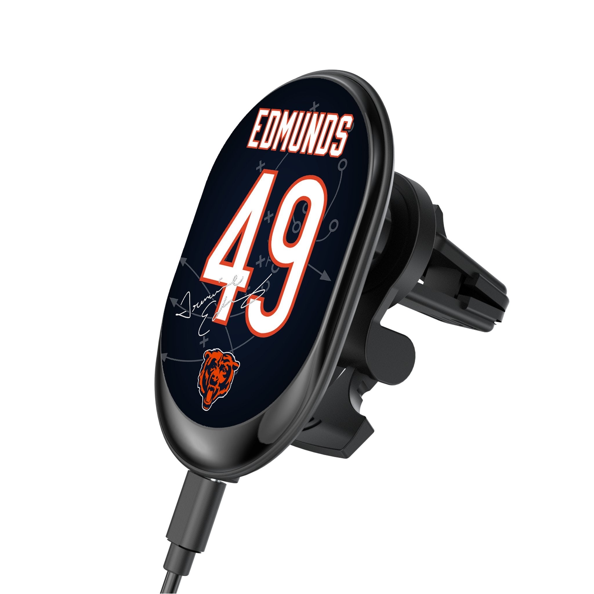 Tremaine Edmunds Chicago Bears 49 Ready Wireless Mag Car Charger - Sports Gifts, Sports Memorabilia, Sports Collectibles, Fan Shop