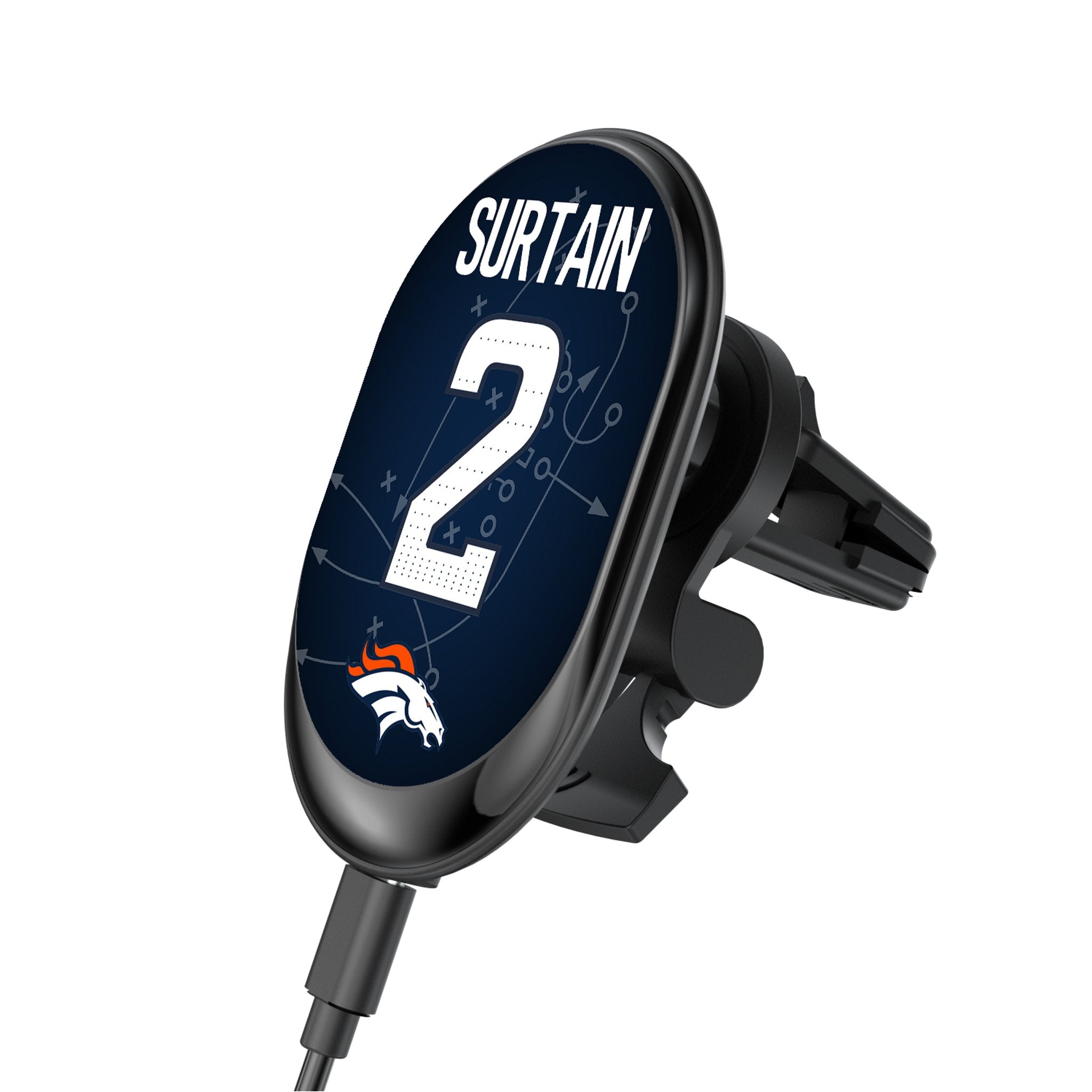 Pat Surtain II Denver Broncos 2 Game Tactic Wireless Mag Car Charger - Sports Gifts, Sports Memorabilia, Sports Collectibles, Fan Shop