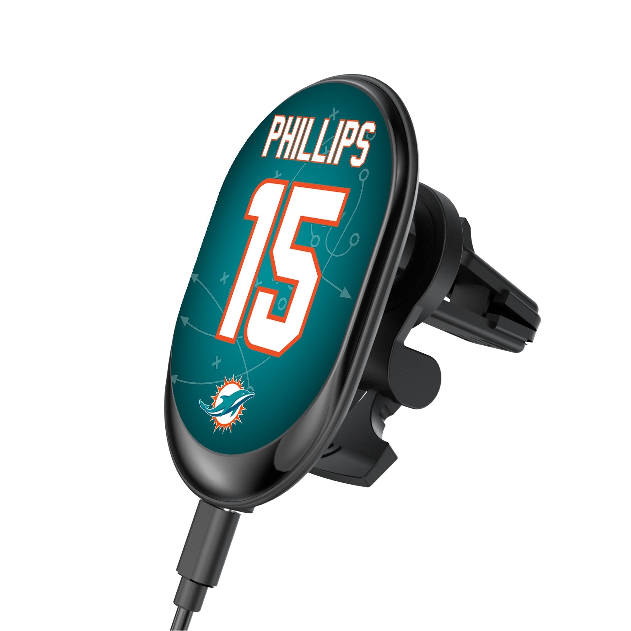 Jaelan Phillips Miami Dolphins 15 Ready Wireless Mag Car Charger - Sports Gifts, Sports Memorabilia, Sports Collectibles, Fan Shop