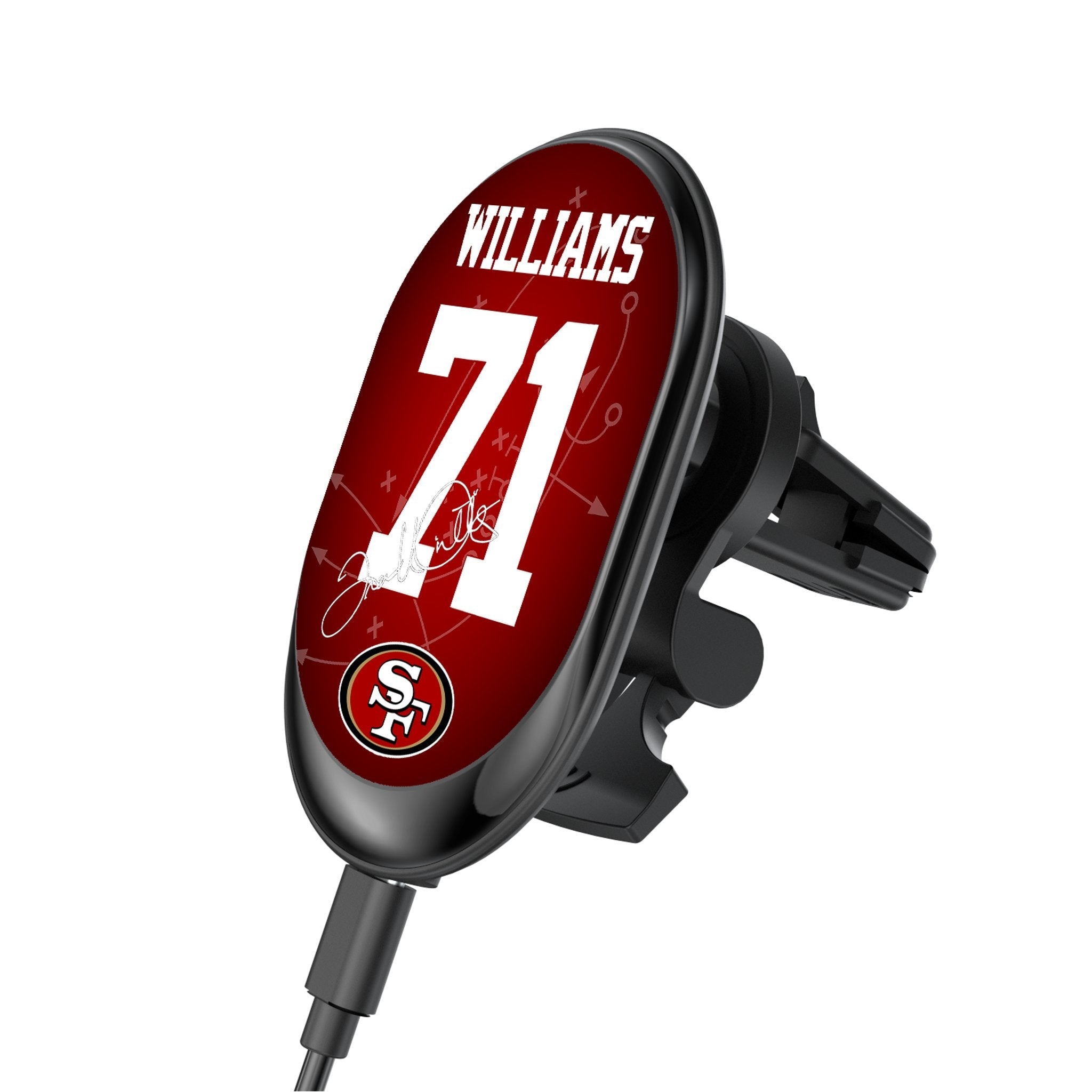 Trent Williams San Francisco 49ers 71 Ready Wireless Mag Car Charger - Sports Gifts, Sports Memorabilia, Sports Collectibles, Fan Shop