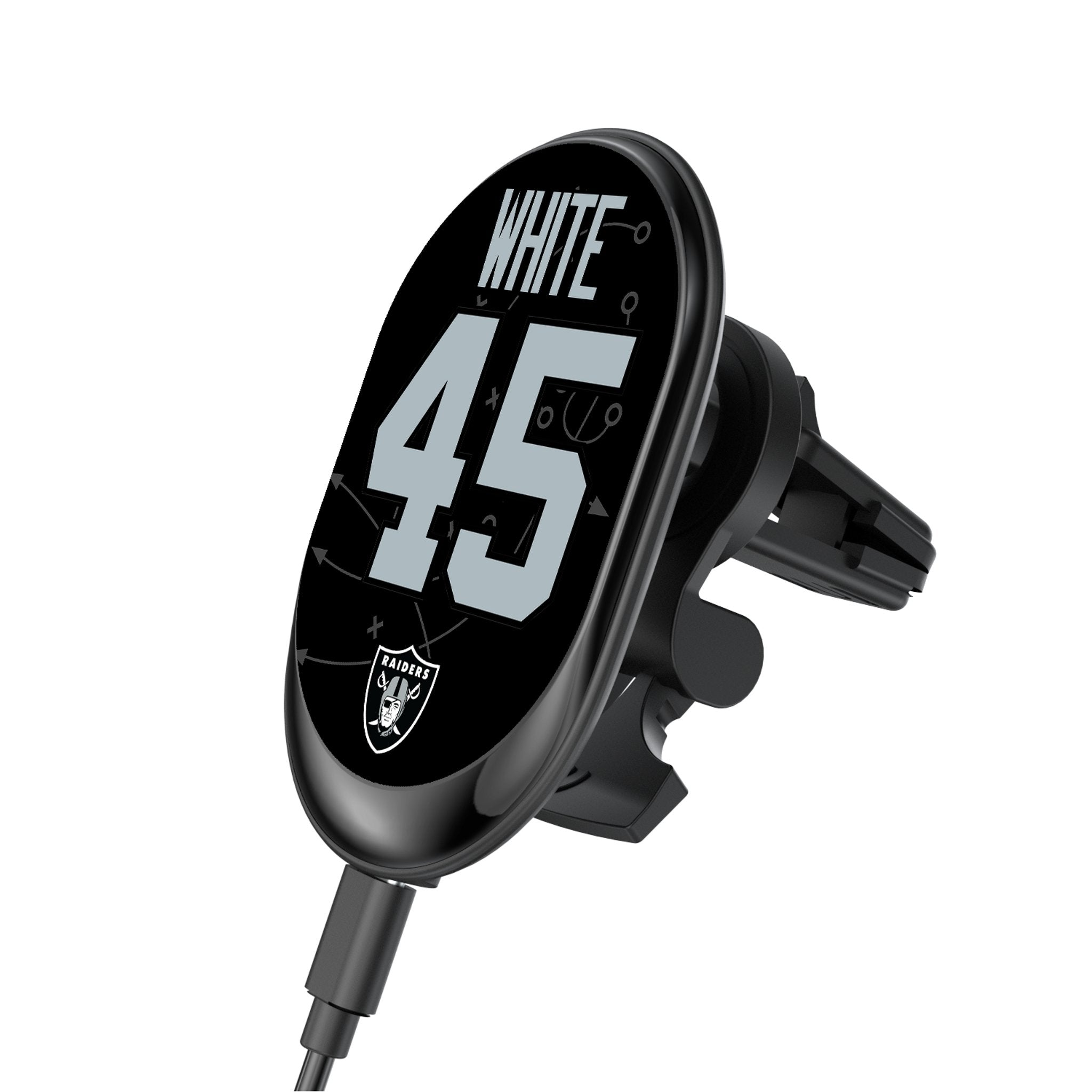 Devin White Las Vegas Raiders 45 Game Tactic Wireless Mag Car Charger - Sports Gifts, Sports Memorabilia, Sports Collectibles, Fan Shop