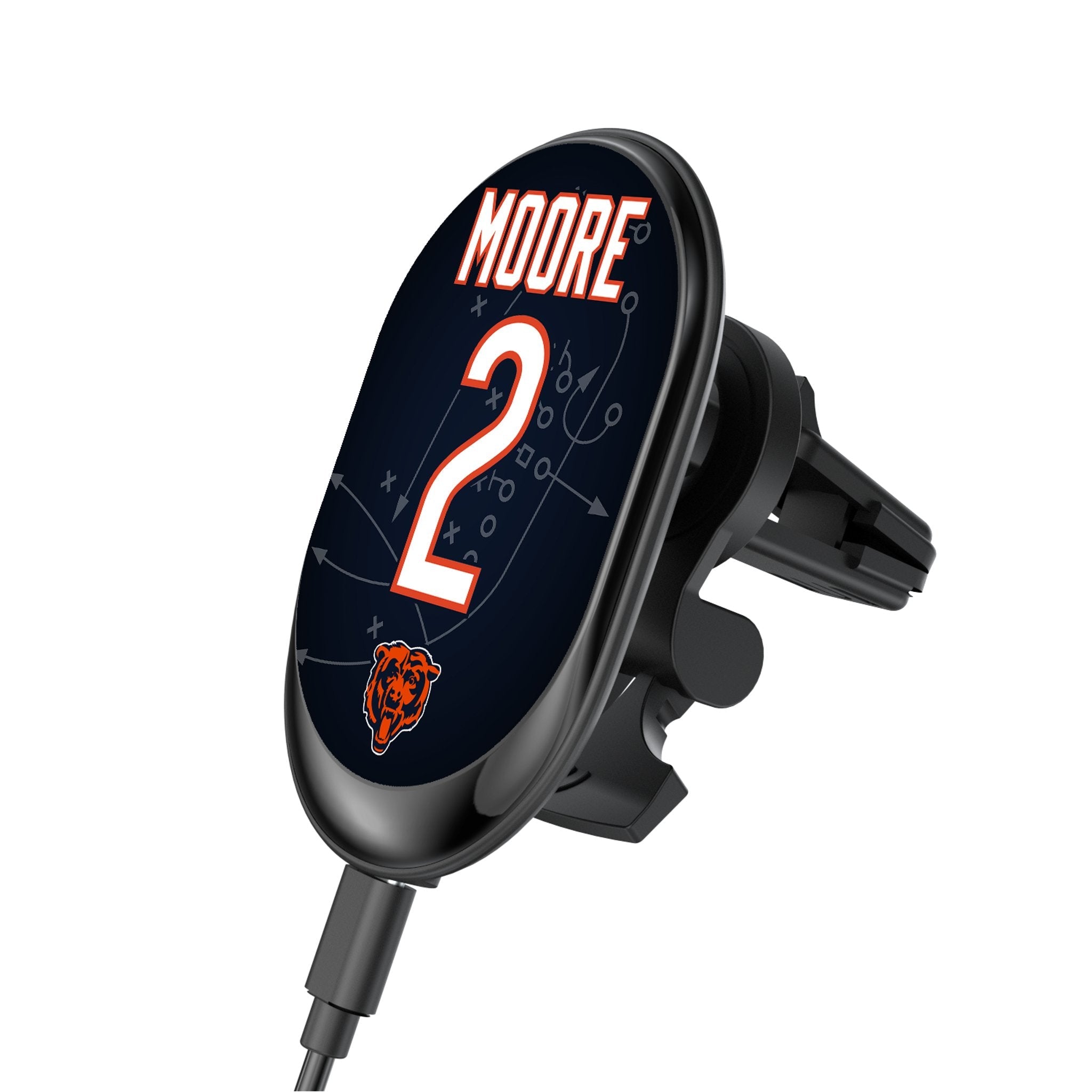 DJ Moore Chicago Bears 2 Ready Wireless Mag Car Charger - Sports Gifts, Sports Memorabilia, Sports Collectibles, Fan Shop