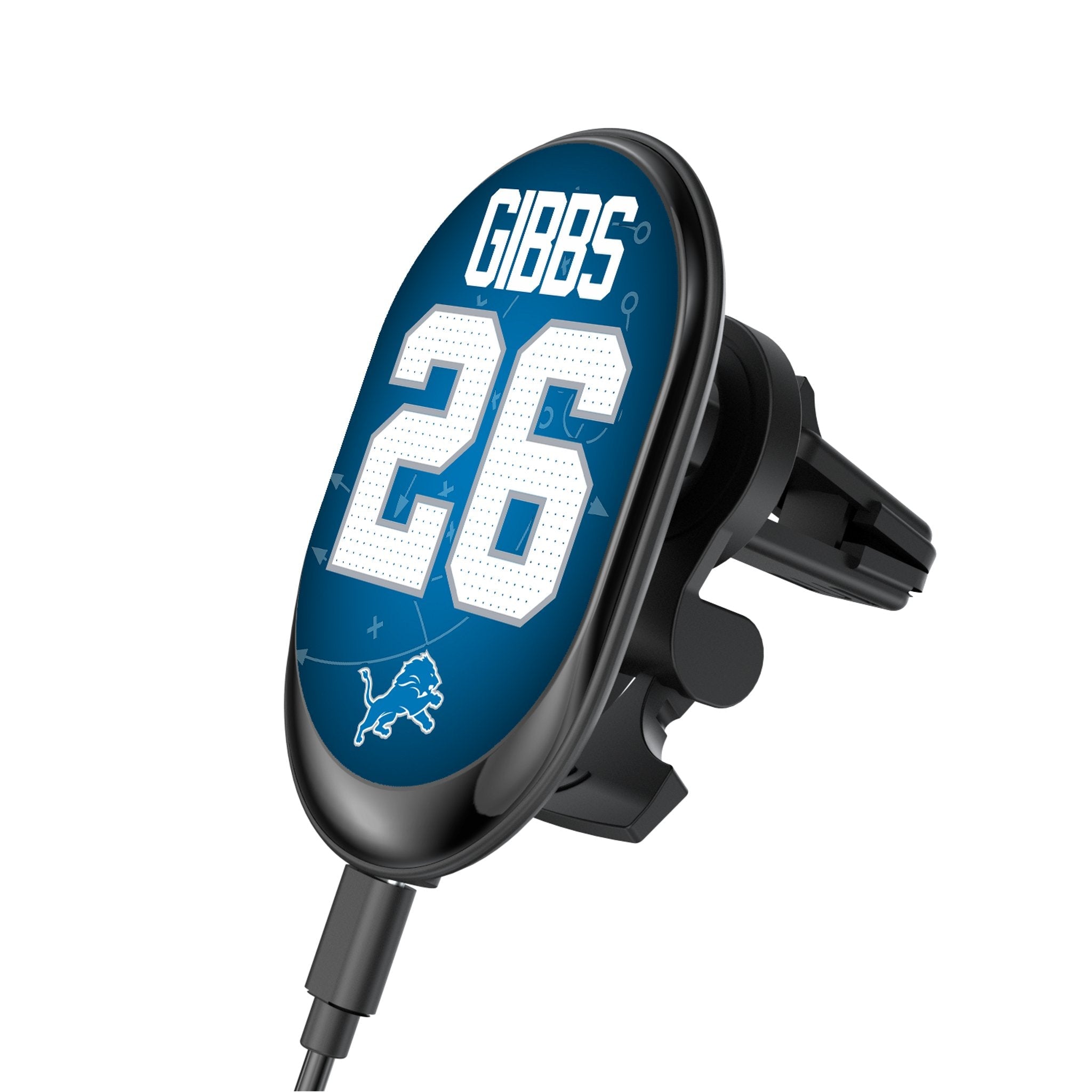 Jahmyr Gibbs Detroit Lions 26 Game Tactic Wireless Mag Car Charger - Sports Gifts, Sports Memorabilia, Sports Collectibles, Fan Shop
