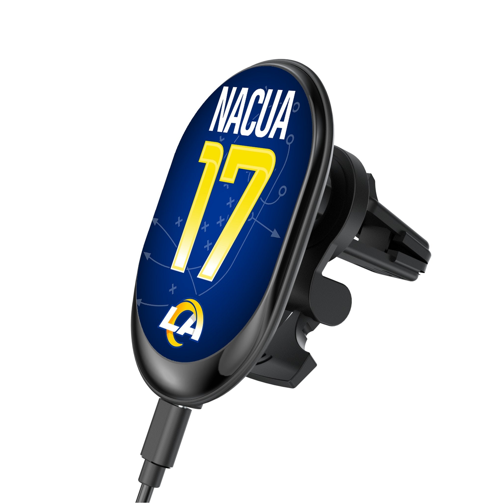 Puka Nacua Los Angeles Rams 17 Game Tactic Wireless Mag Car Charger - Sports Gifts, Sports Memorabilia, Sports Collectibles, Fan Shop
