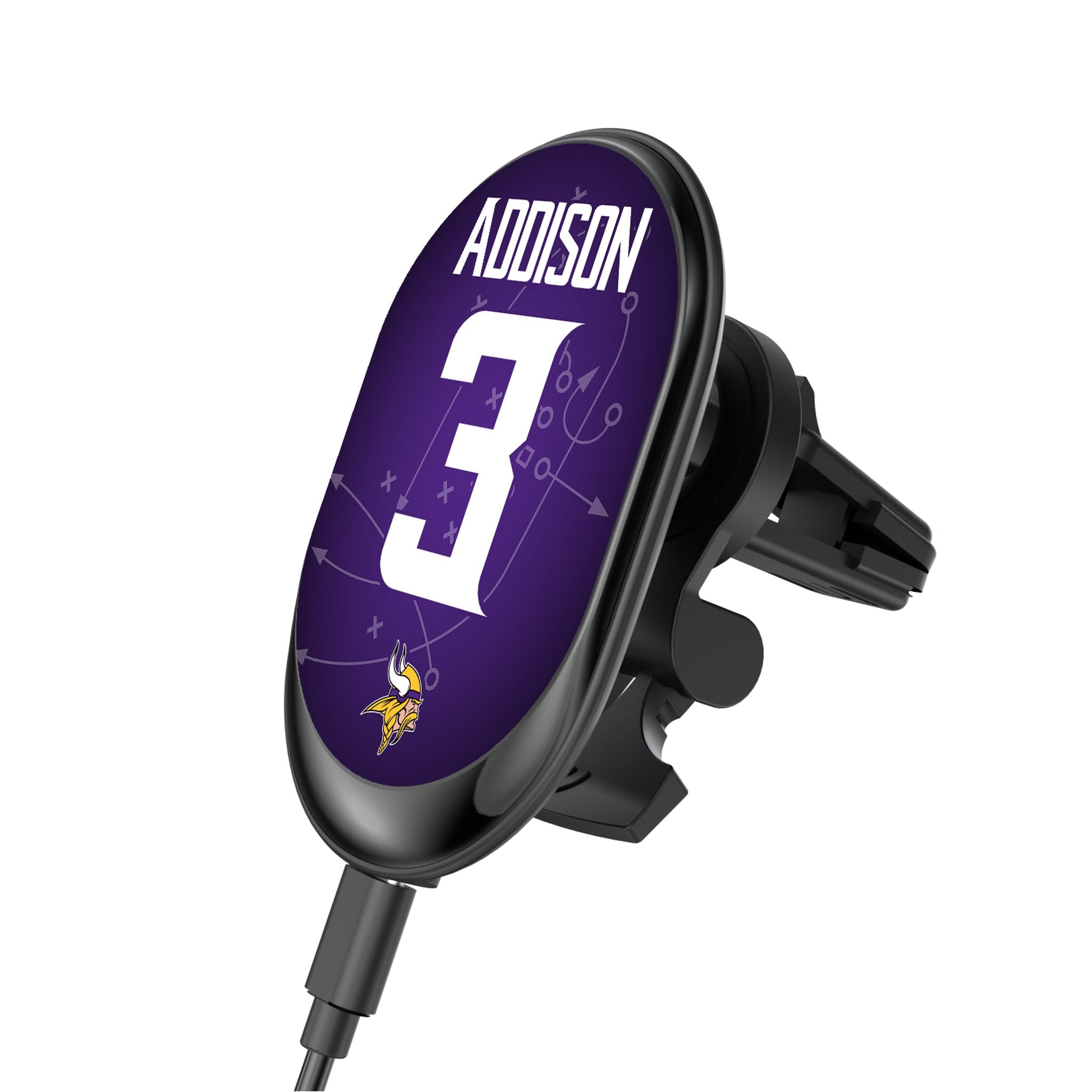 Jordan Addison Minnesota Vikings 3 Ready Wireless Mag Car Charger - Sports Gifts, Sports Memorabilia, Sports Collectibles, Fan Shop
