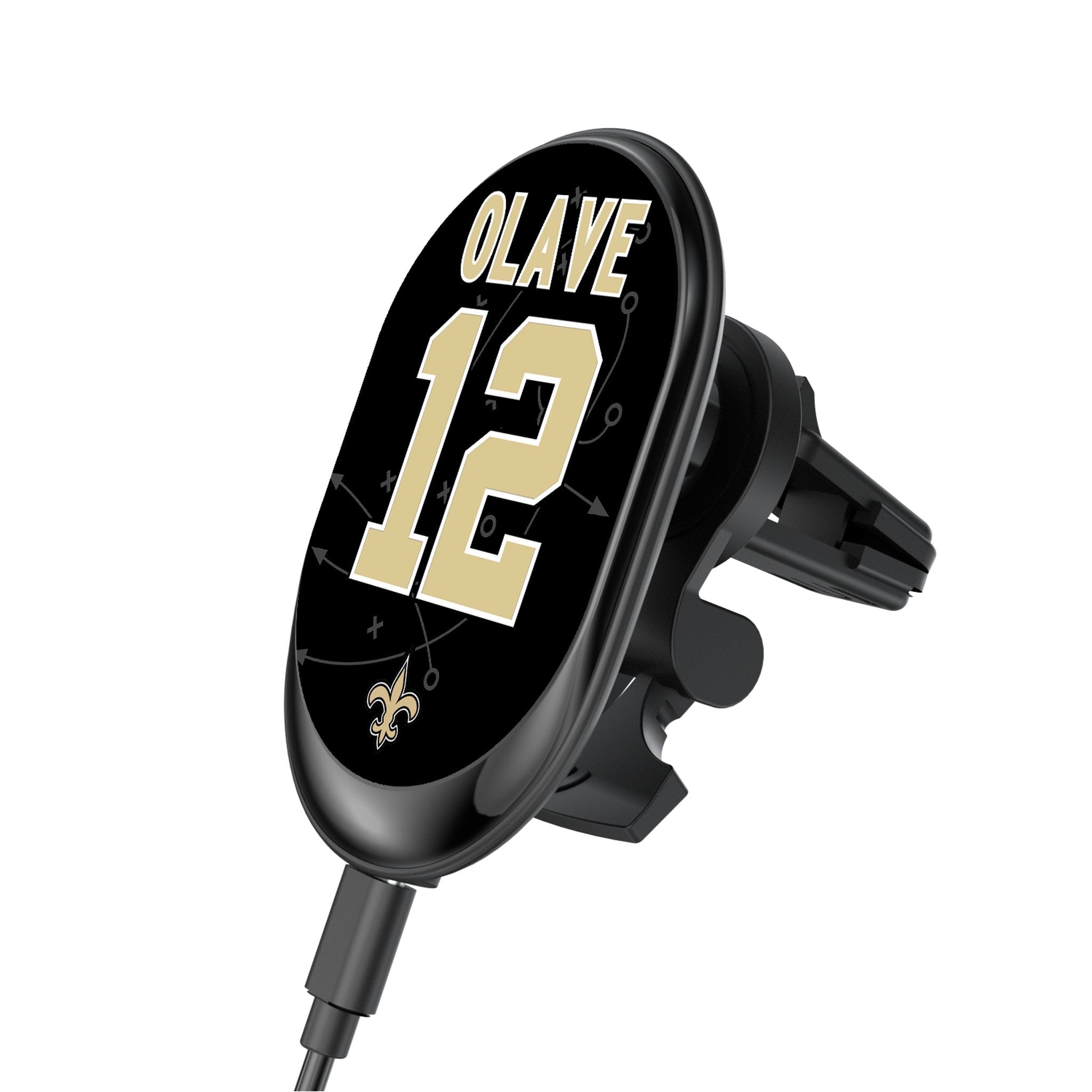 Chris Olave New Orleans Saints 12 Ready Wireless Mag Car Charger - Sports Gifts, Sports Memorabilia, Sports Collectibles, Fan Shop