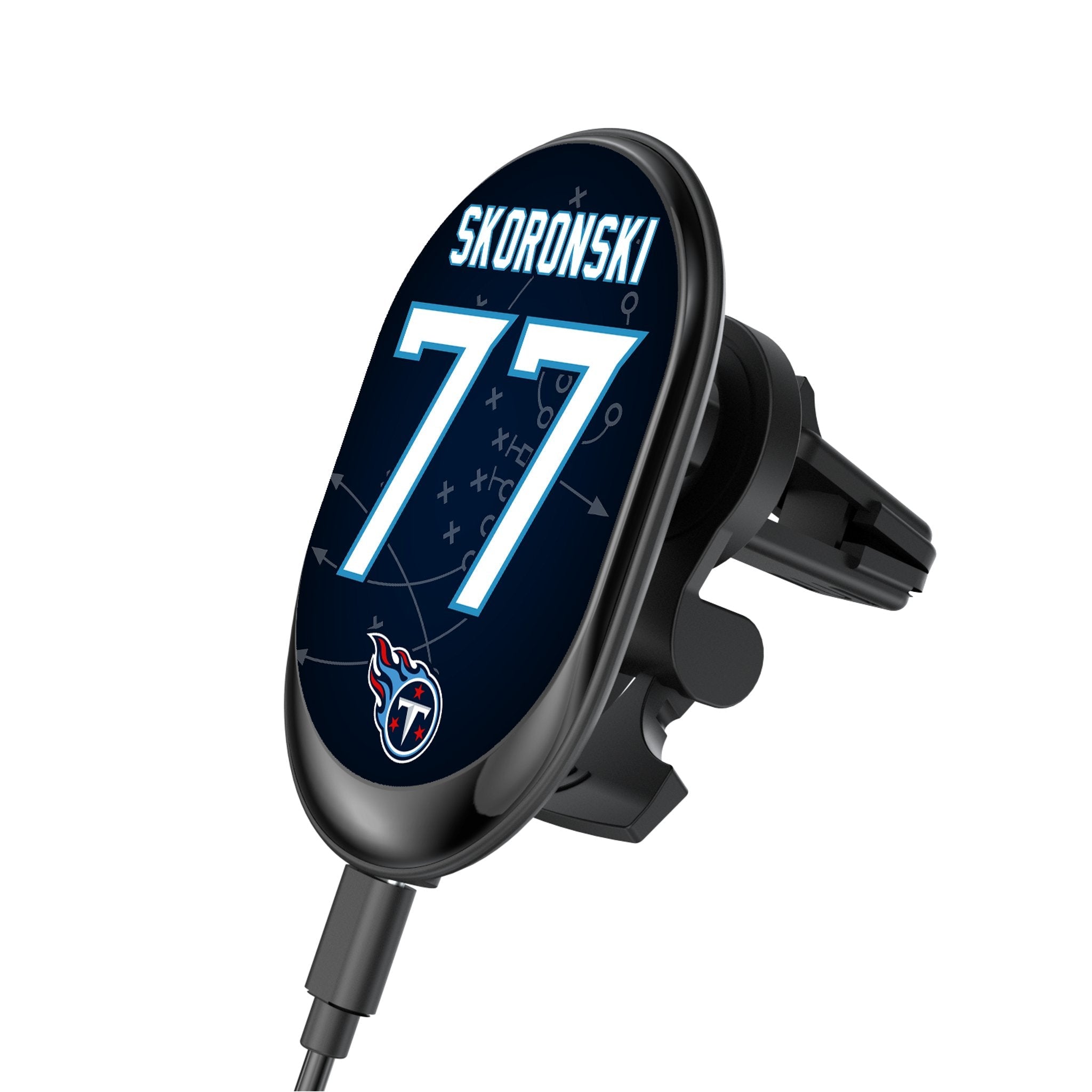 Peter Skoronski Tennessee Titans 77 Ready Wireless Mag Car Charger - Sports Gifts, Sports Memorabilia, Sports Collectibles, Fan Shop