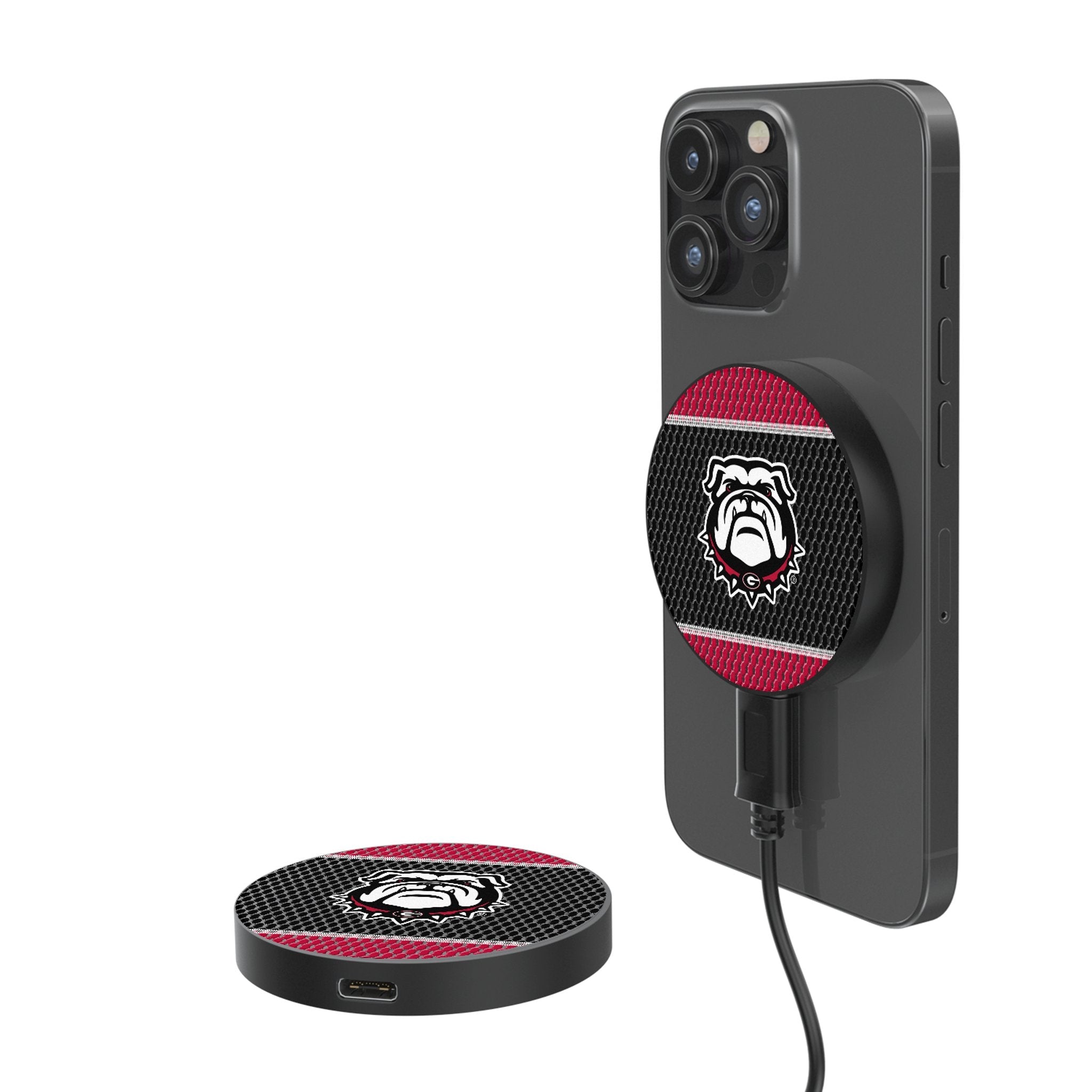 University of Georgia Bulldogs Uga Mesh 15-Watt Wireless Magnetic Charger - Sports Gifts, Sports Memorabilia, Sports Collectibles, Fan Shop
