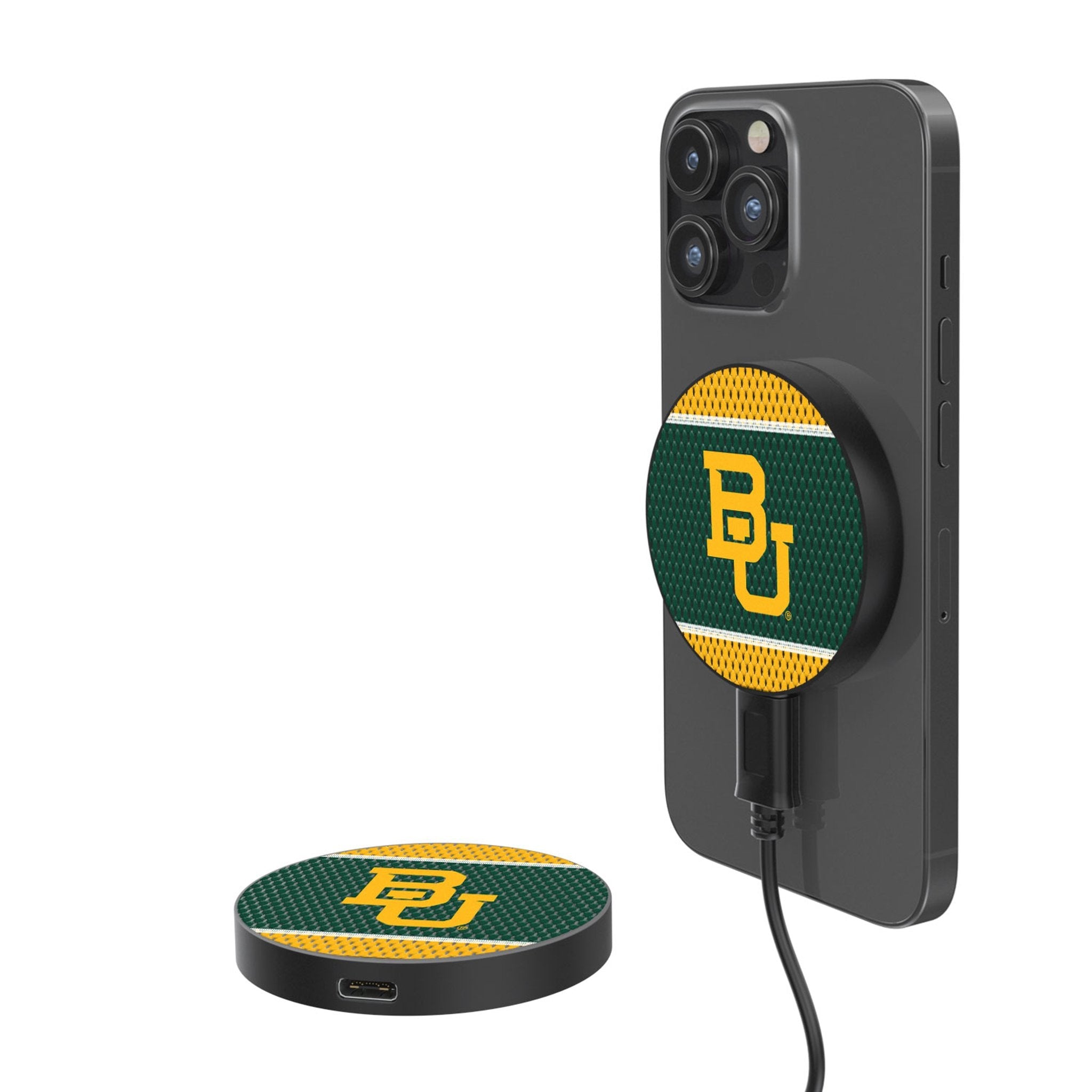Baylor University Bears Mesh 15-Watt Wireless Magnetic Charger - Sports Gifts, Sports Memorabilia, Sports Collectibles, Fan Shop