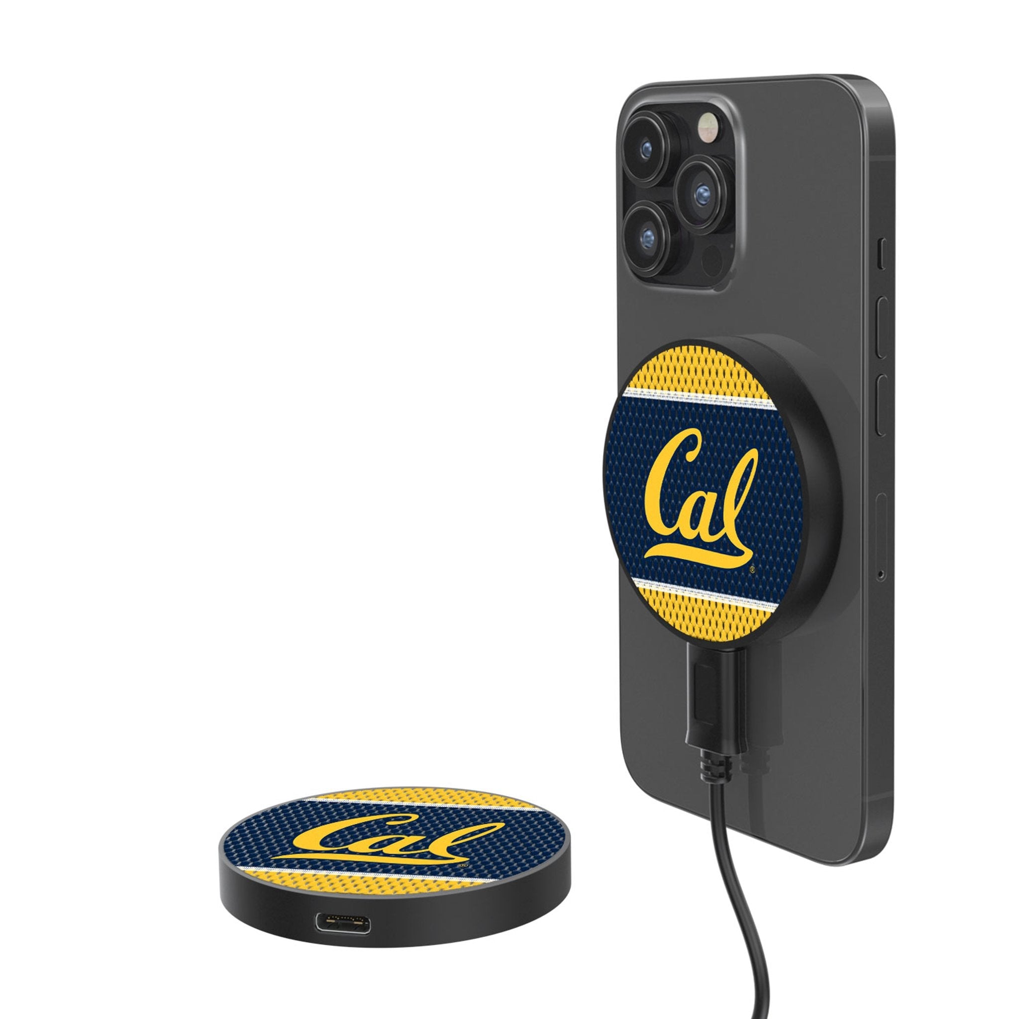 University of California Berkeley Golden Bears Mesh 15-Watt Wireless Magnetic Charger - Sports Gifts, Sports Memorabilia, Sports Collectibles, Fan Shop