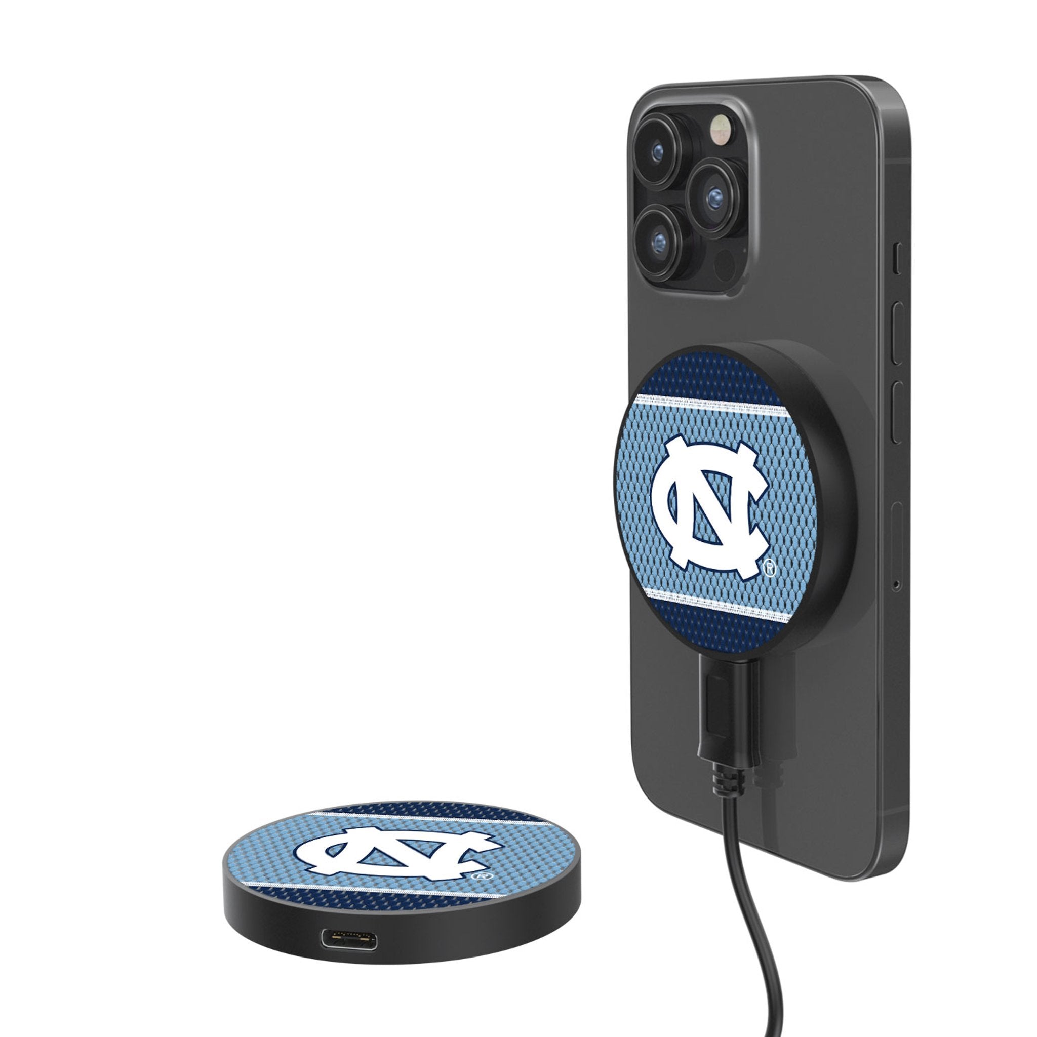 University of North Carolina Tar Heels Mesh 15-Watt Wireless Magnetic Charger - Sports Gifts, Sports Memorabilia, Sports Collectibles, Fan Shop