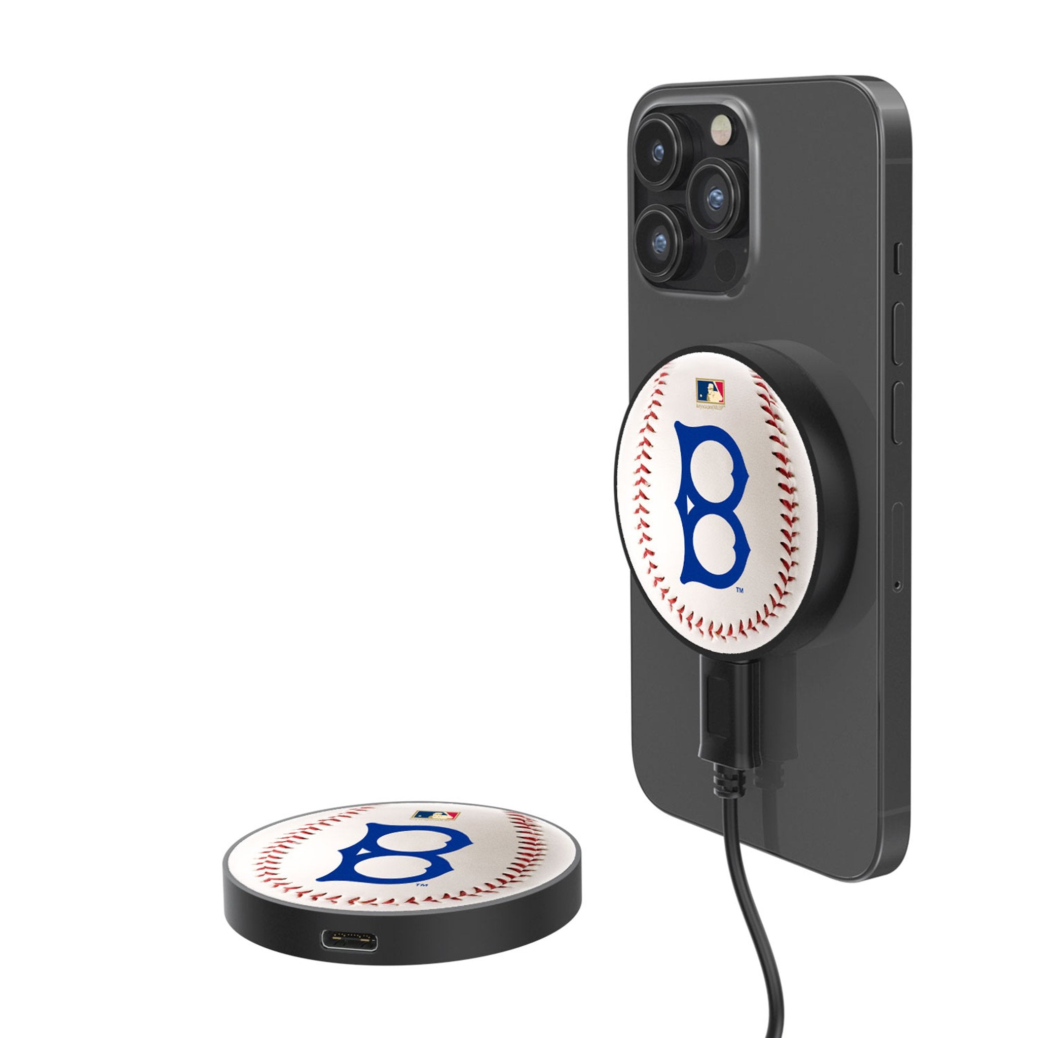 Brooklyn Dodgers 1949-1957 - Cooperstown Collection Baseball 15-Watt Wireless Magnetic Charger - Sports Gifts, Sports Memorabilia, Sports Collectibles, Fan Shop