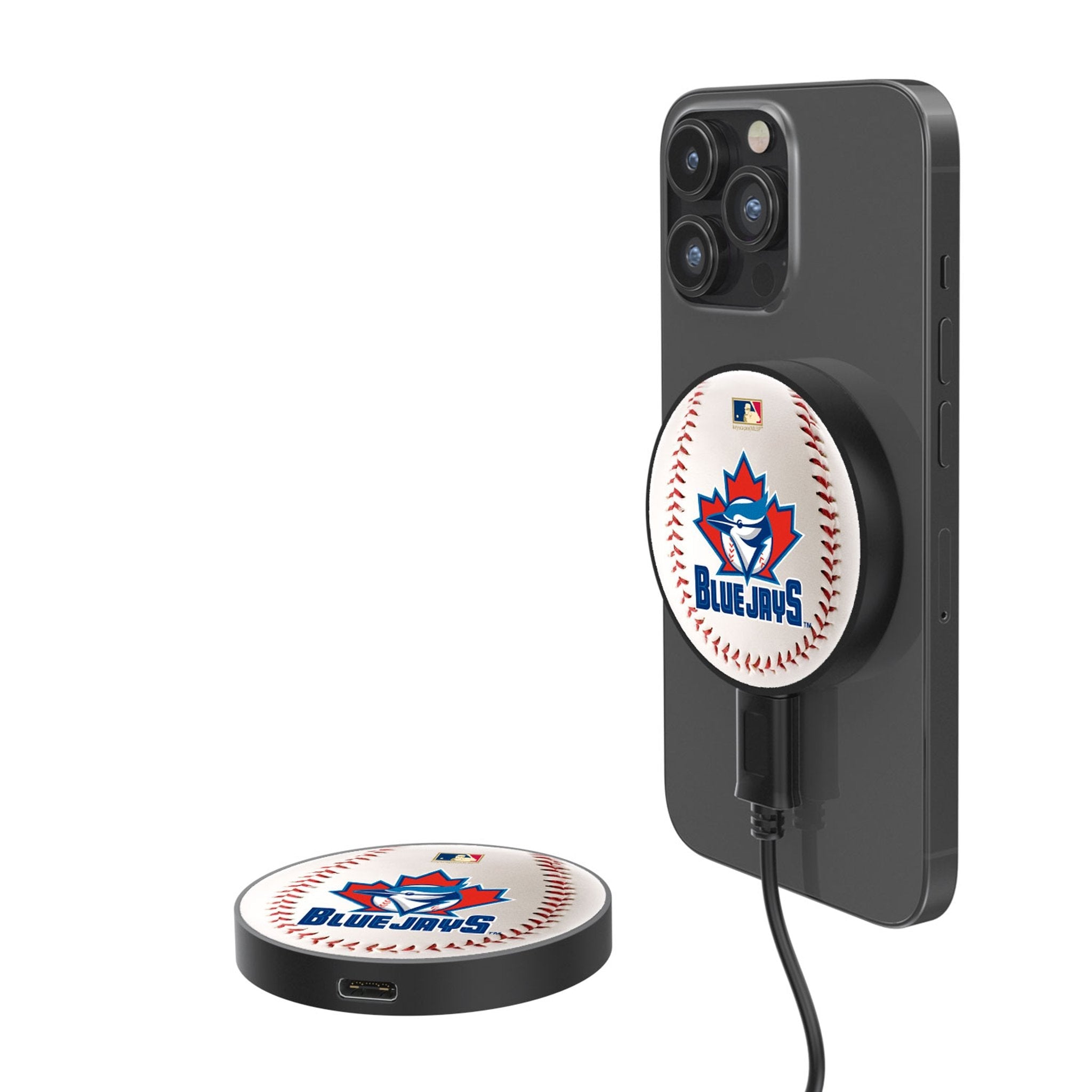 Toronto Blue Jays 1997-2002 - Cooperstown Collection Baseball 15-Watt Wireless Magnetic Charger - Sports Gifts, Sports Memorabilia, Sports Collectibles, Fan Shop