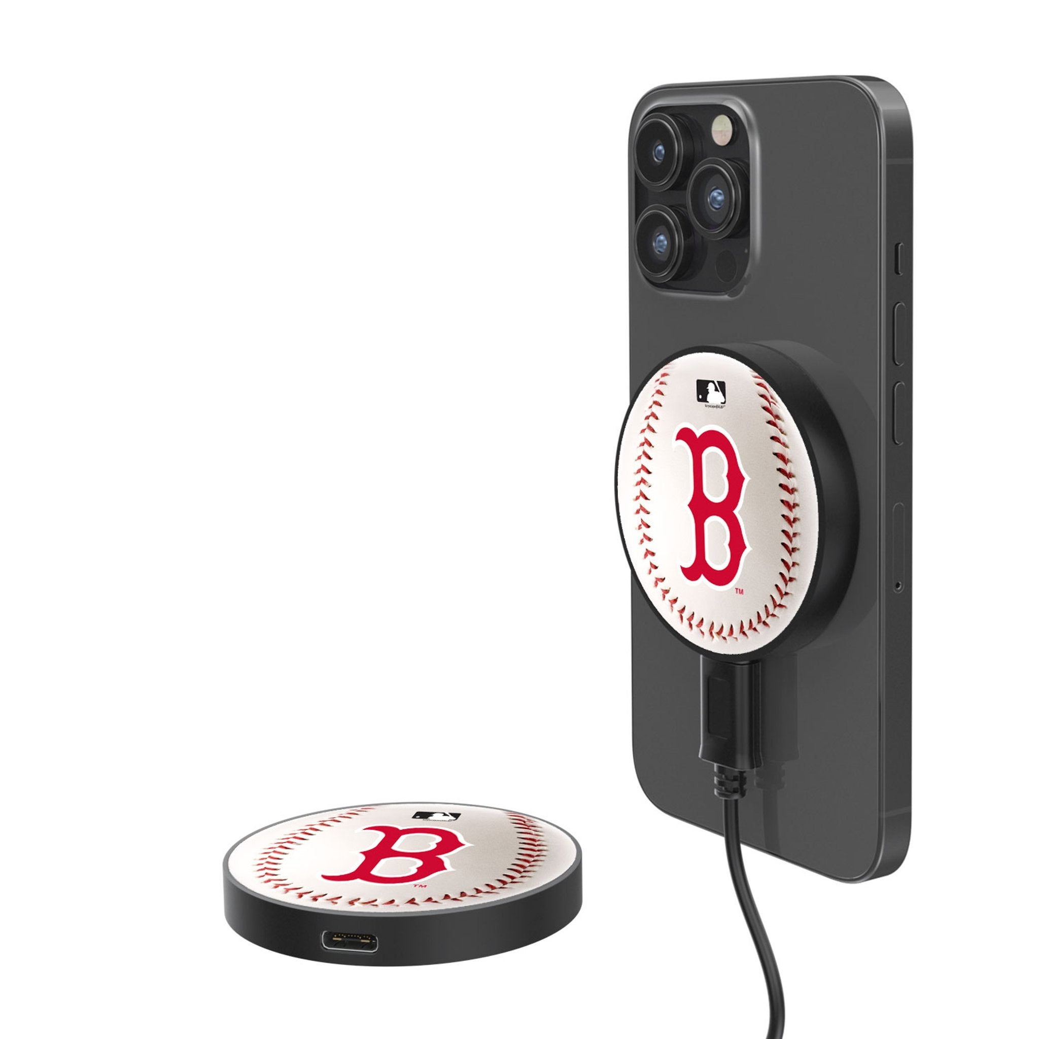 Boston Red Sox Baseball 15-Watt Wireless Magnetic Charger - Sports Gifts, Sports Memorabilia, Sports Collectibles, Fan Shop