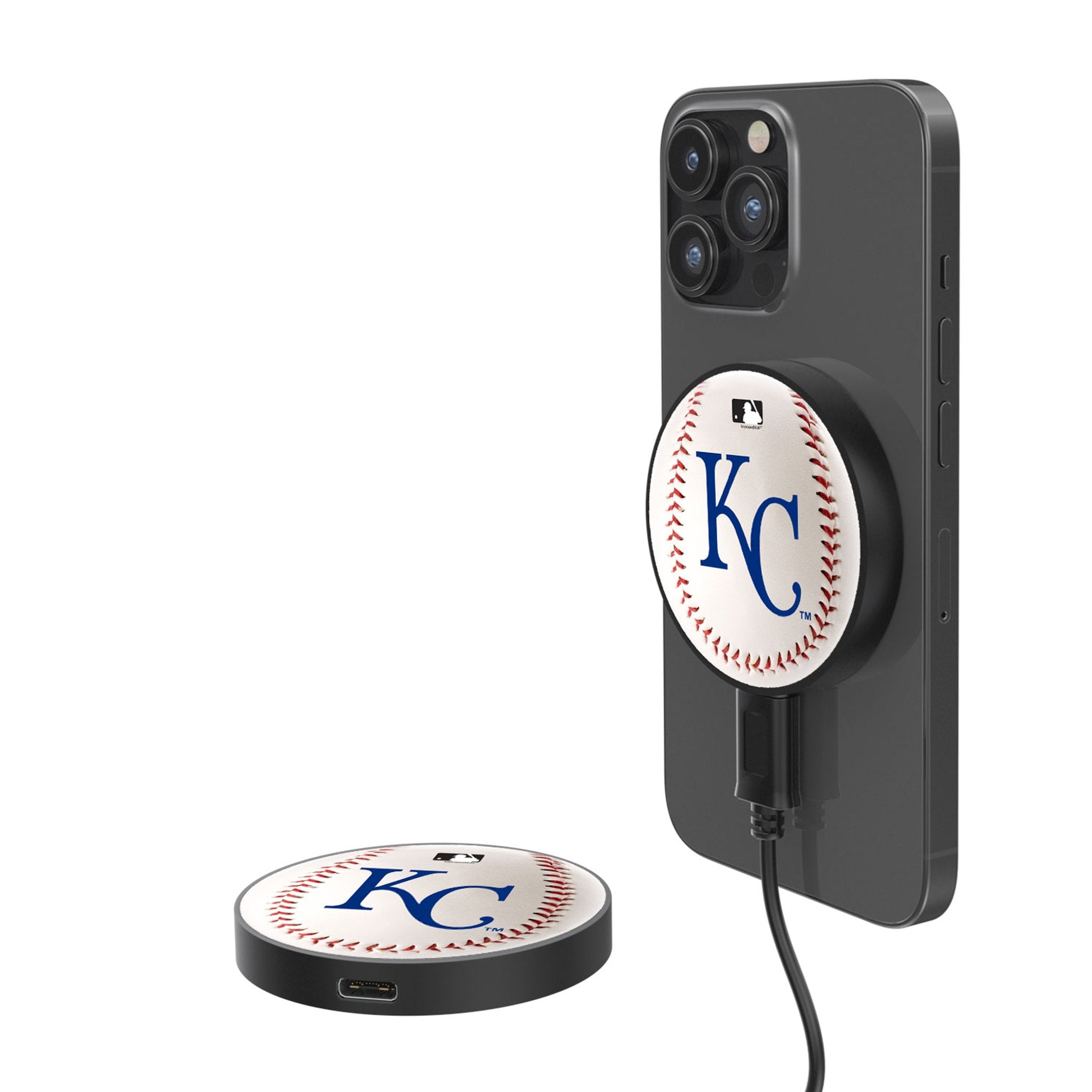 Kansas City Royals Baseball 15-Watt Wireless Magnetic Charger - Sports Gifts, Sports Memorabilia, Sports Collectibles, Fan Shop