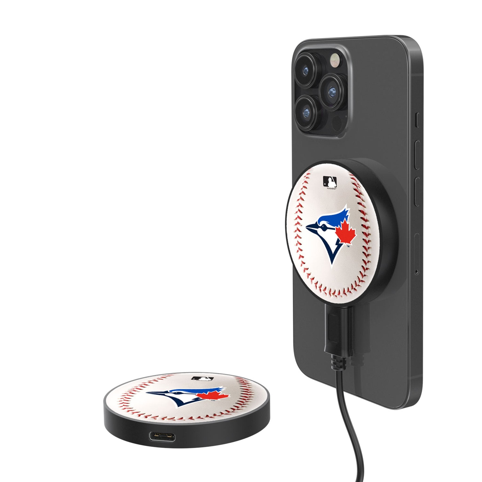 Toronto Blue Jays Baseball 15-Watt Wireless Magnetic Charger - Sports Gifts, Sports Memorabilia, Sports Collectibles, Fan Shop