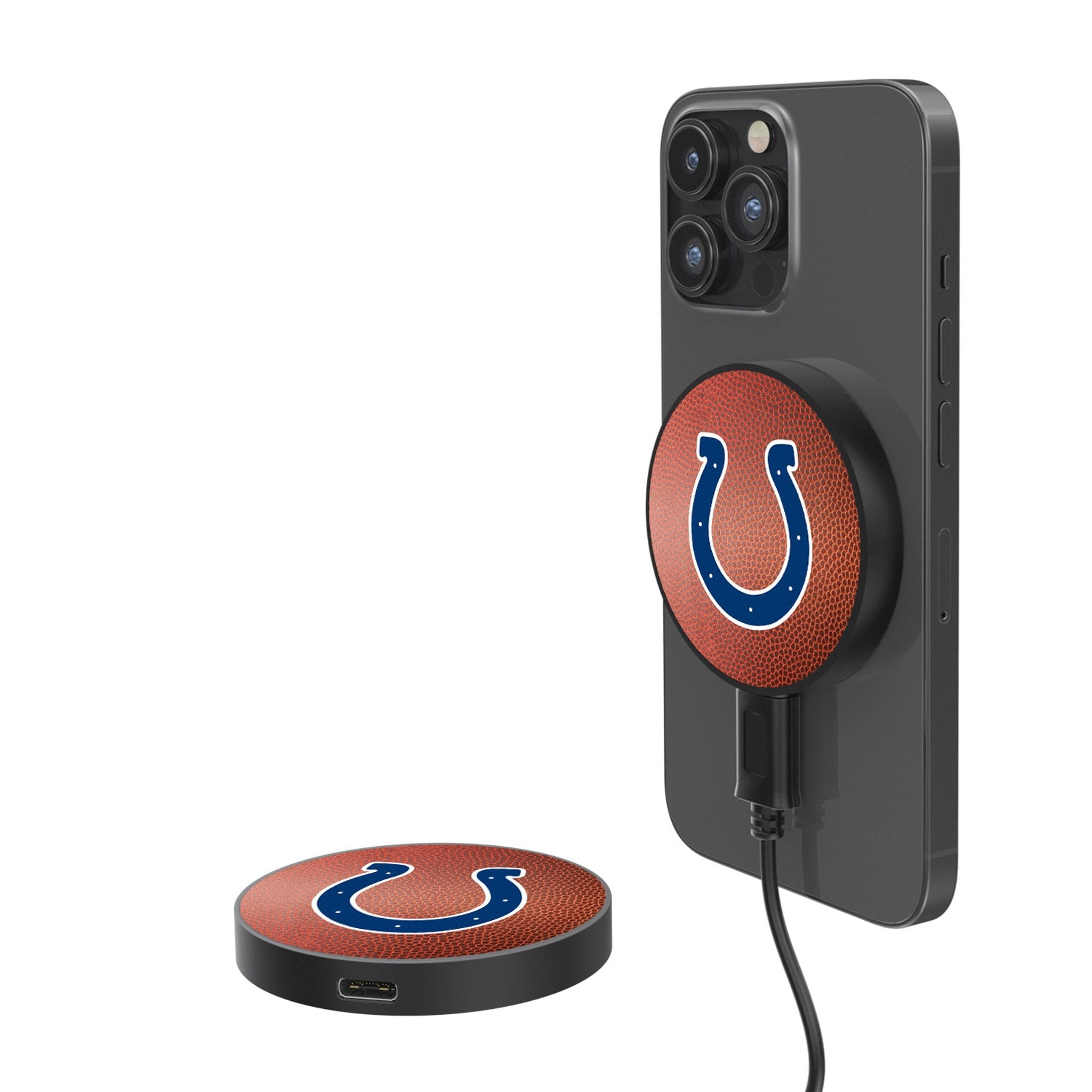 Indianapolis Colts Football 15-Watt Wireless Magnetic Charger - Sports Gifts, Sports Memorabilia, Sports Collectibles, Fan Shop