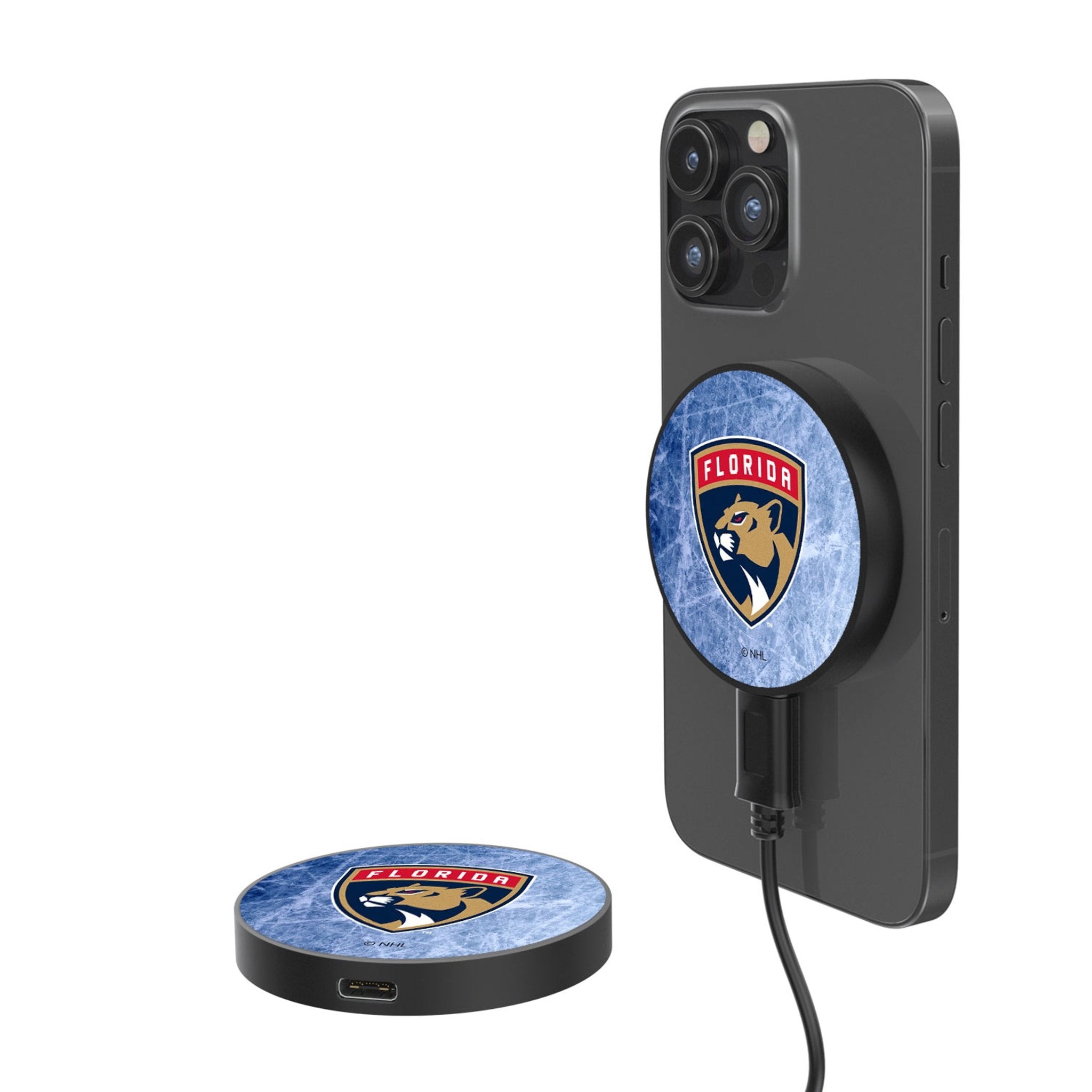 Florida Panthers Ice Flood 15-Watt Wireless Magnetic Charger - Sports Gifts, Sports Memorabilia, Sports Collectibles, Fan Shop
