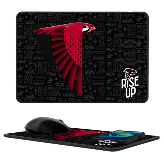 Atlanta Falcons 2024 Illustrated Limited Edition 15-Watt Wireless Charger and Mouse Pad-0