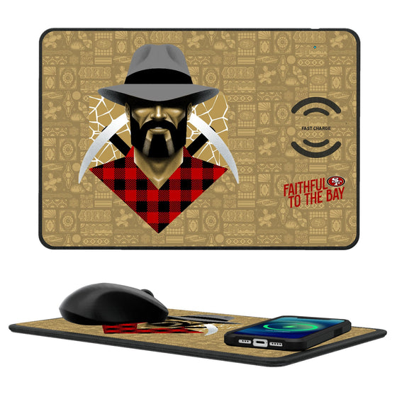 San Francisco 49ers 2024 Illustrated Limited Edition 15-Watt Wireless Charger and Mouse Pad-0