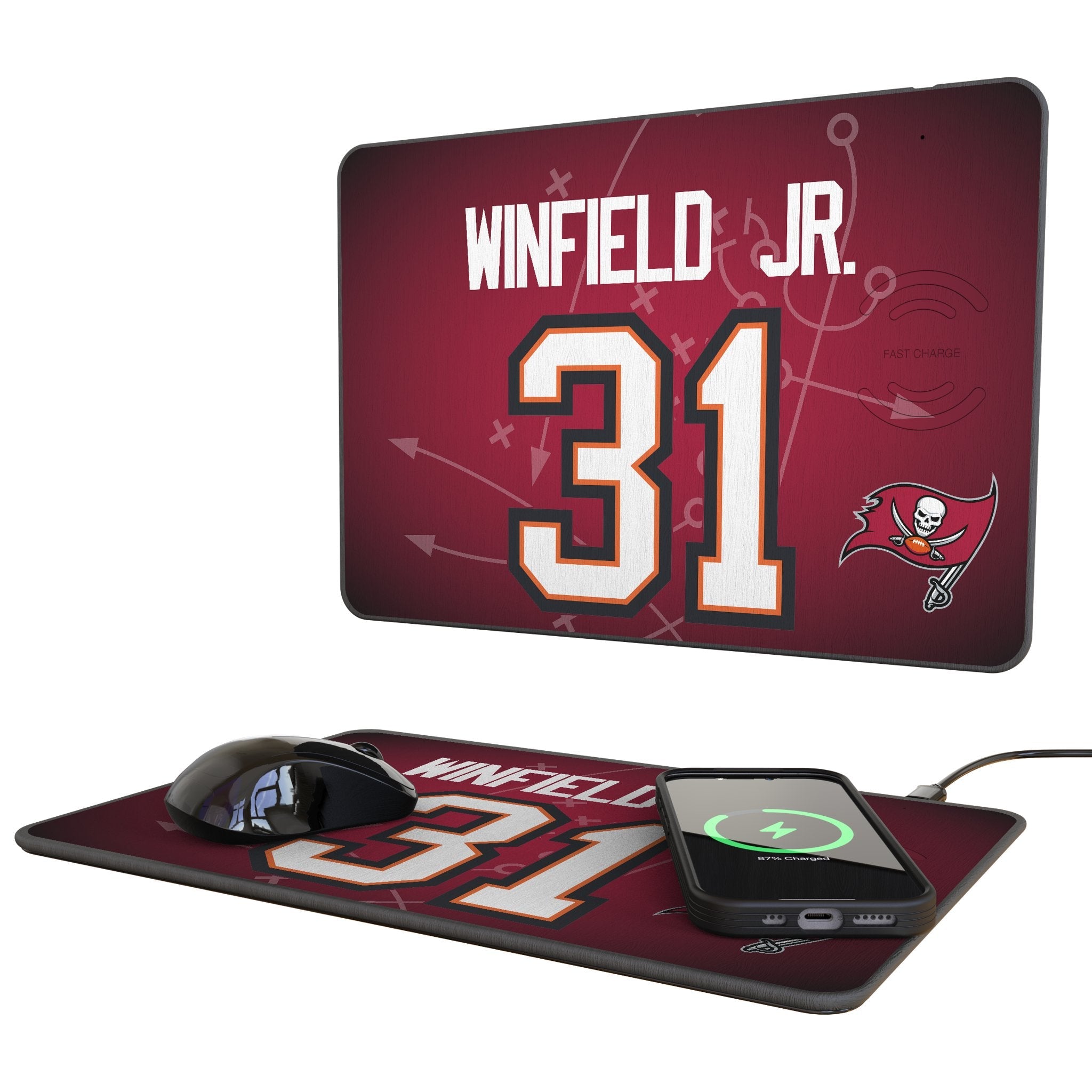 Antoine Winfield Jr. Tampa Bay Buccaneers 31 Game Tactic 15-Watt Wireless Charger and Mouse Pad - Sports Gifts, Sports Memorabilia, Sports Collectibles, Fan Shop