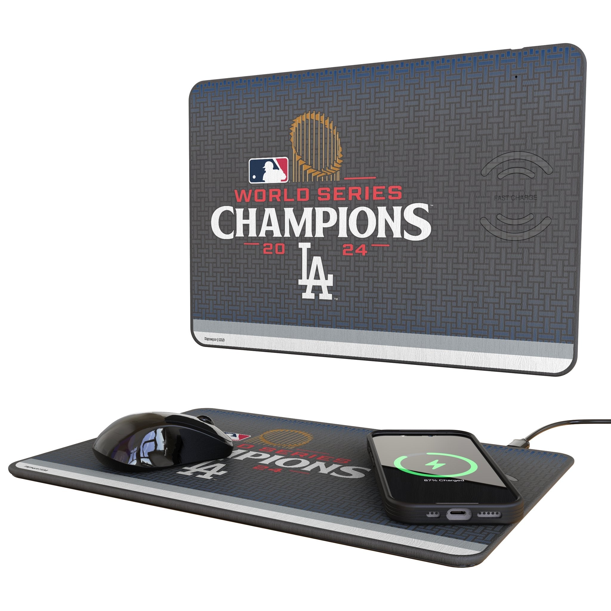 LA Dodgers 2024 MLB World Series 15-Watt Wireless Charger and Mouse Pad - Sports Gifts, Sports Memorabilia, Sports Collectibles, Fan Shop