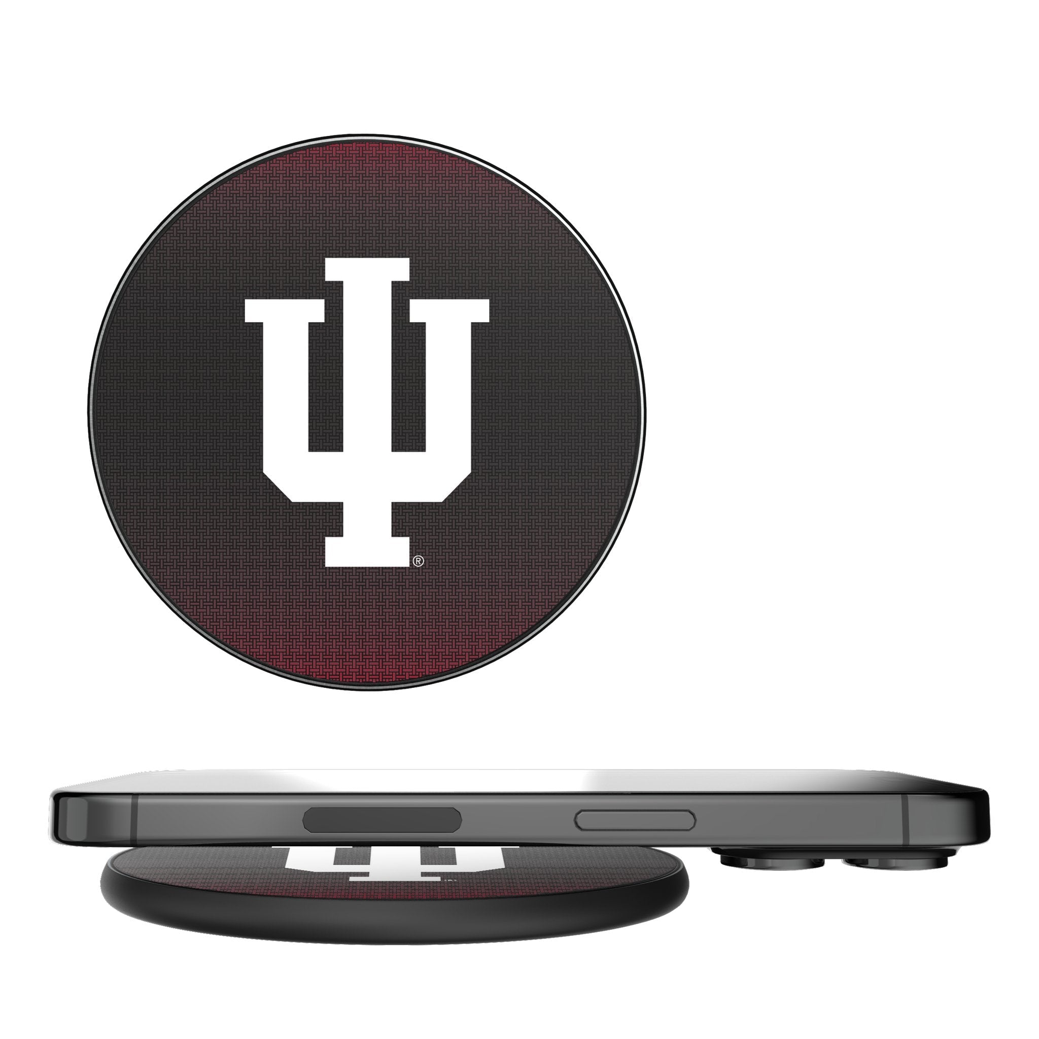 Indiana University Hoosiers Linen 15-Watt Wireless Charger - Sports Gifts, Sports Memorabilia, Sports Collectibles, Fan Shop