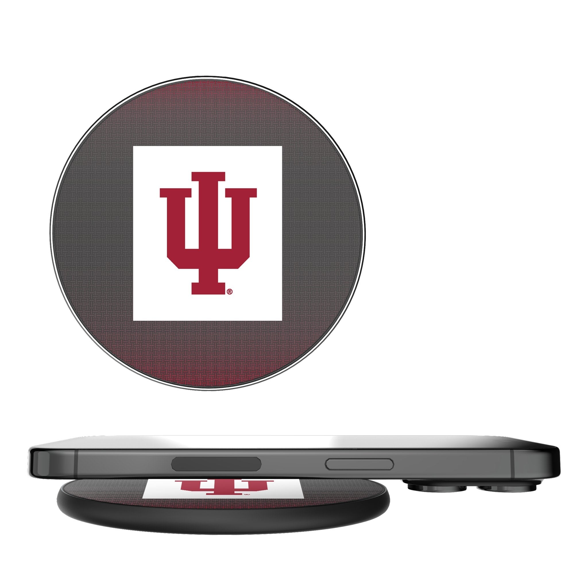 Indiana University Hoosiers Linen 15-Watt Wireless Charger - Sports Gifts, Sports Memorabilia, Sports Collectibles, Fan Shop