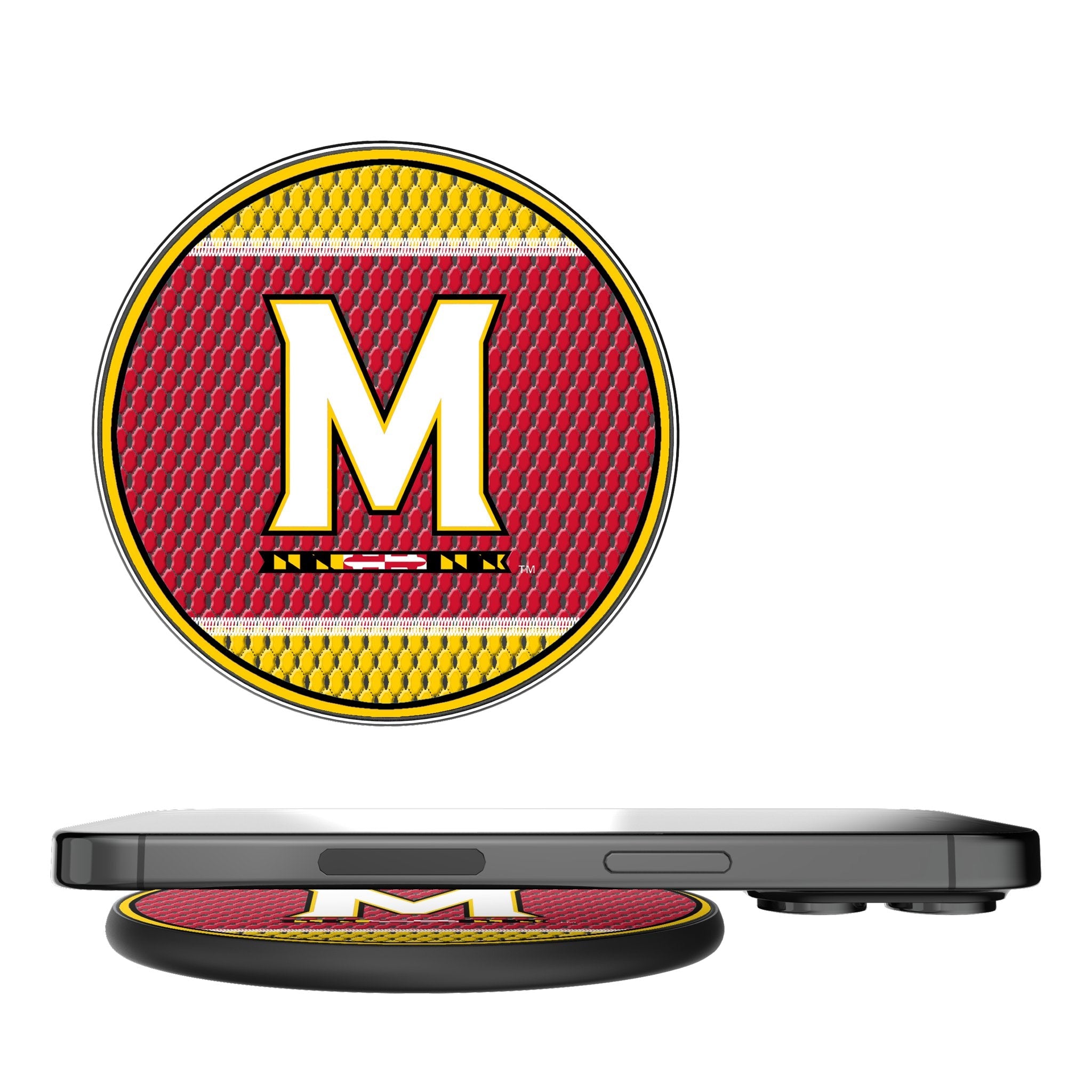 University of Maryland Terrapins Mesh 15-Watt Wireless Charger - Sports Gifts, Sports Memorabilia, Sports Collectibles, Fan Shop