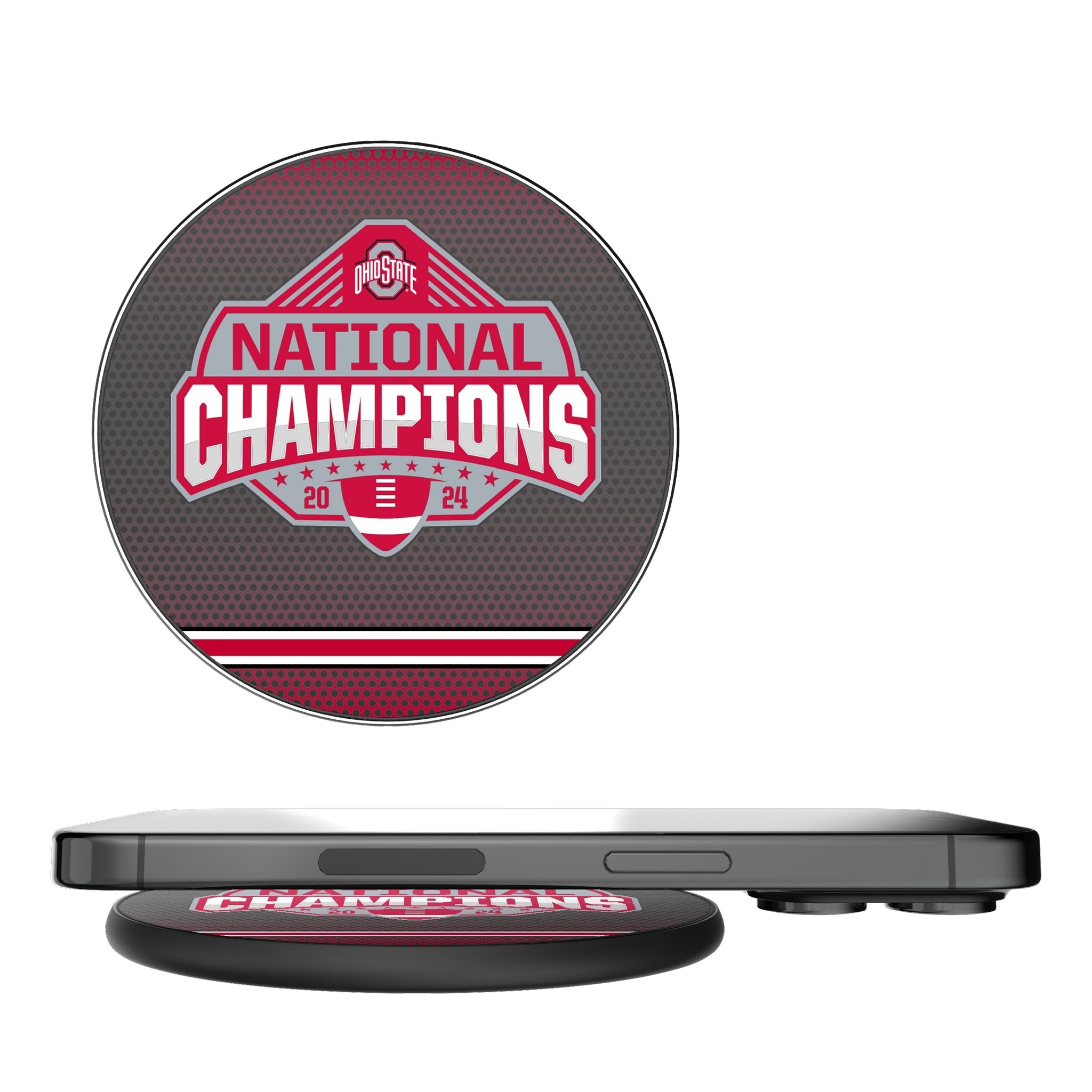 Ohio State University Buckeyes 2024 College Football Playoff National Champion 15-Watt Wireless Charger - Sports Gifts, Sports Memorabilia, Sports Collectibles, Fan Shop