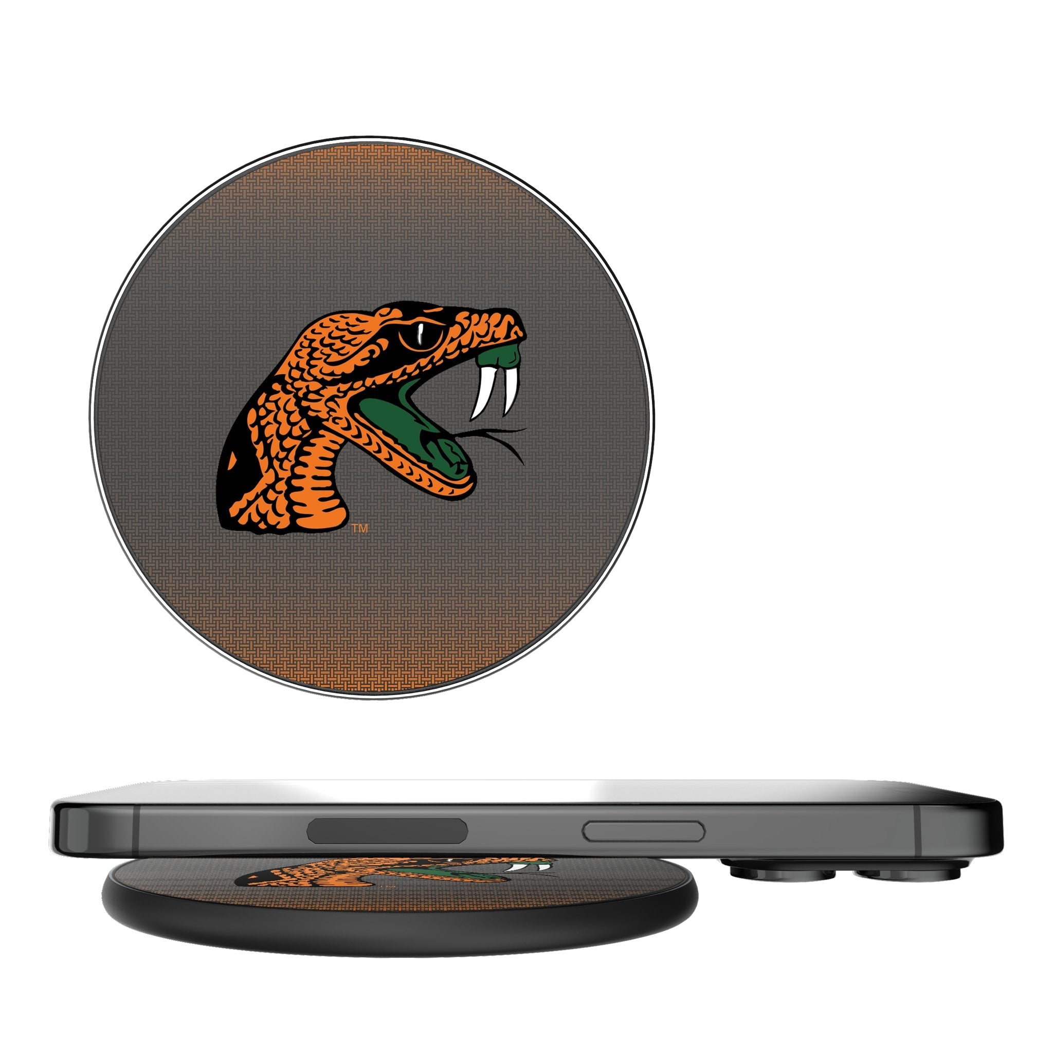 Florida A&M University Rattlers Linen 15-Watt Wireless Charger - Sports Gifts, Sports Memorabilia, Sports Collectibles, Fan Shop