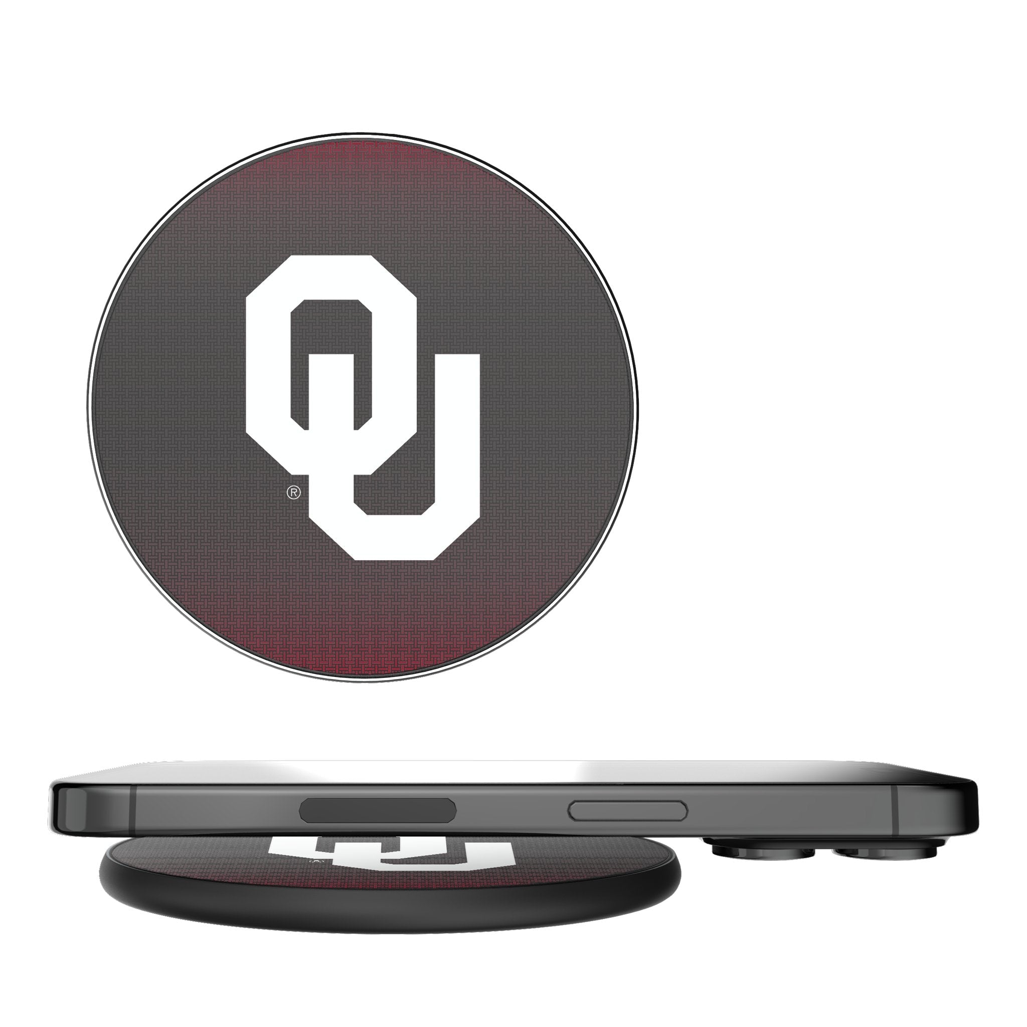 University of Oklahoma Sooners Linen 15-Watt Wireless Charger - Sports Gifts, Sports Memorabilia, Sports Collectibles, Fan Shop
