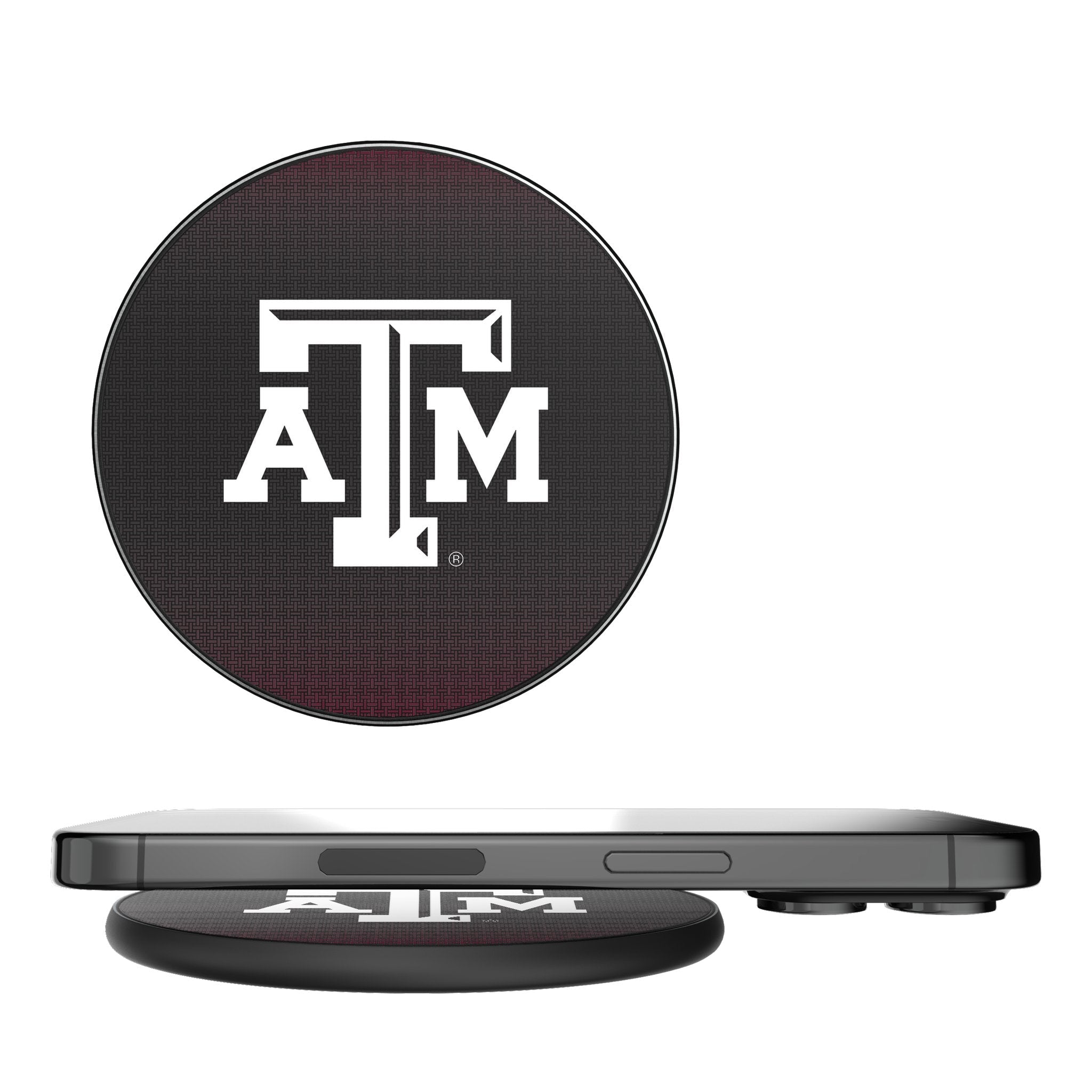 Texas A&M University Aggies Linen 15-Watt Wireless Charger - Sports Gifts, Sports Memorabilia, Sports Collectibles, Fan Shop