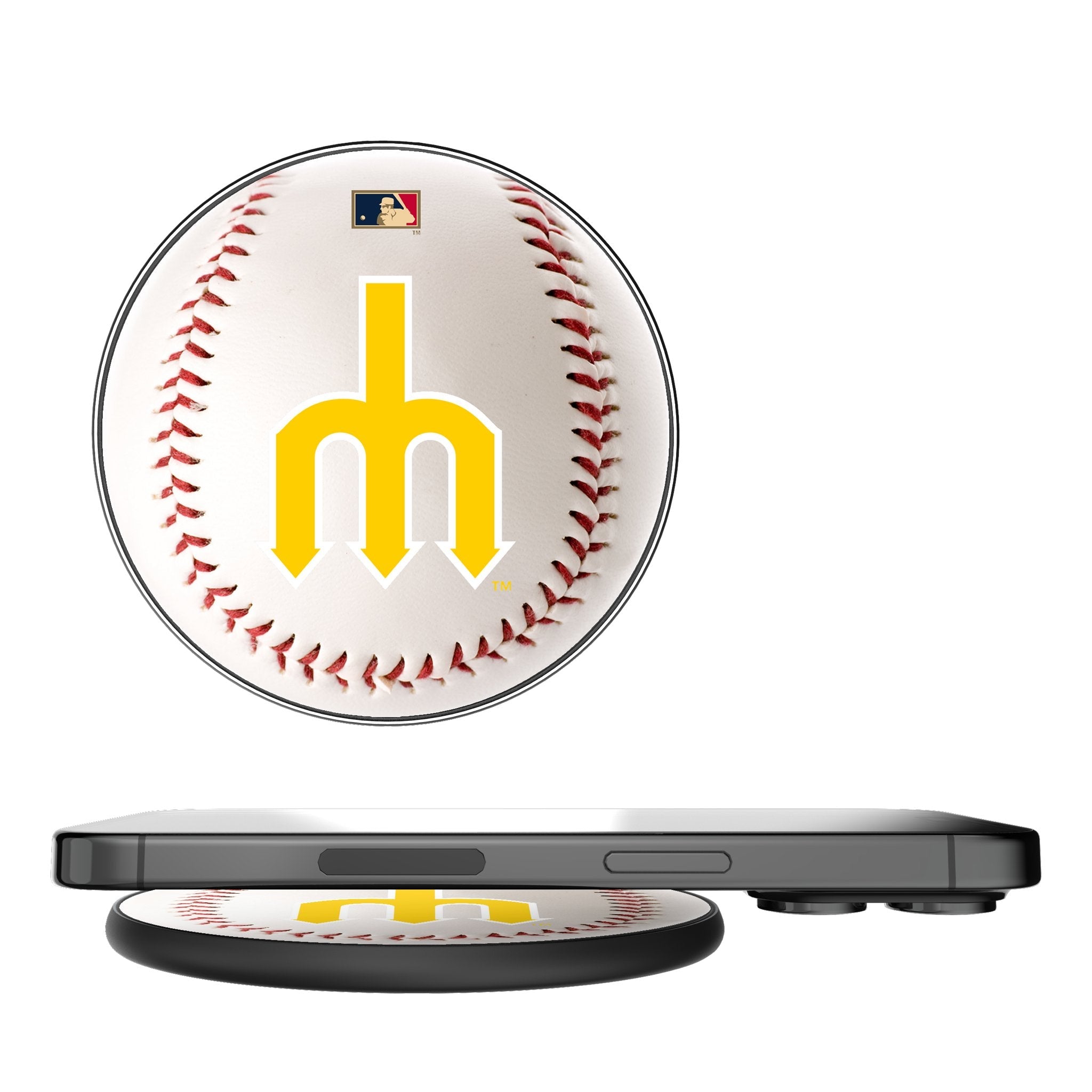 Seattle Mariners 1977-1980 - Cooperstown Collection Baseball 15-Watt Wireless Charger - Sports Gifts, Sports Memorabilia, Sports Collectibles, Fan Shop