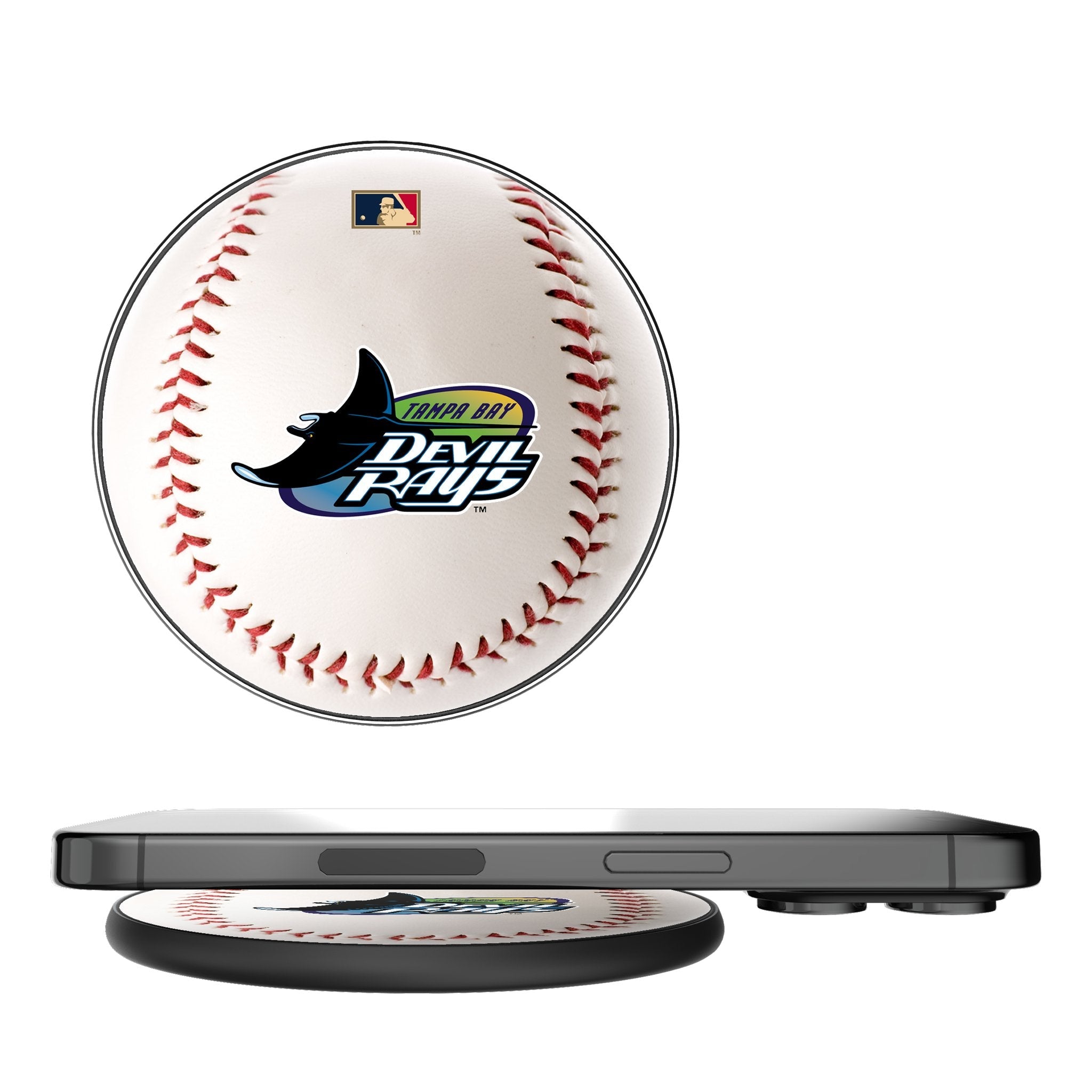 Tampa Bay 1998-2000 - Cooperstown Collection Baseball 15-Watt Wireless Charger - Sports Gifts, Sports Memorabilia, Sports Collectibles, Fan Shop