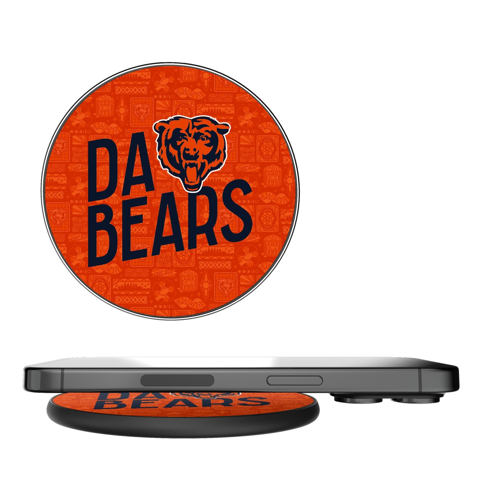 Chicago Bears 2024 Illustrated Limited Edition 15-Watt Wireless Charger - Sports Gifts, Sports Memorabilia, Sports Collectibles, Fan Shop