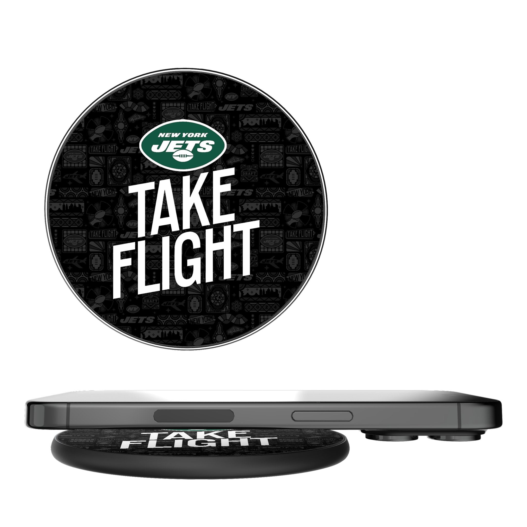 New York Jets 2024 Illustrated Limited Edition 15-Watt Wireless Charger - Sports Gifts, Sports Memorabilia, Sports Collectibles, Fan Shop