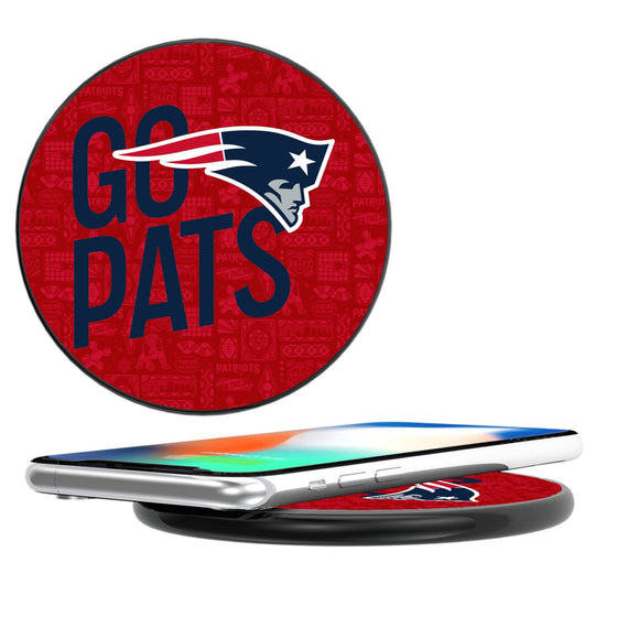 New England Patriots 2024 Illustrated Limited Edition 15-Watt Wireless Charger-0