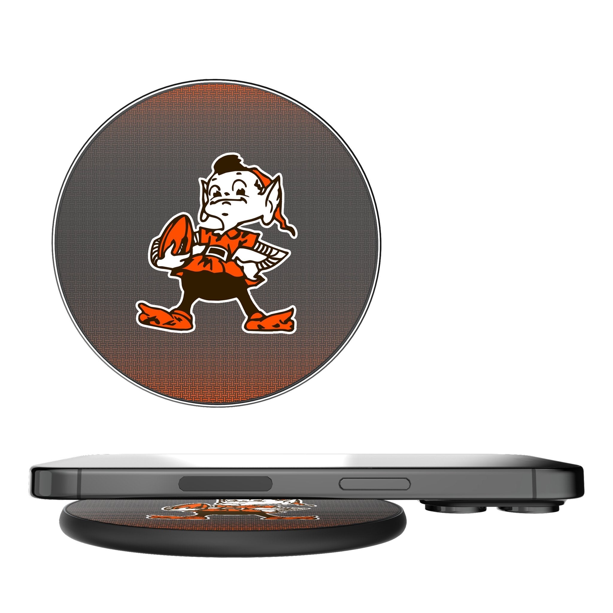 Cleveland Browns Historic Collection Linen 15-Watt Wireless Charger - Sports Gifts, Sports Memorabilia, Sports Collectibles, Fan Shop
