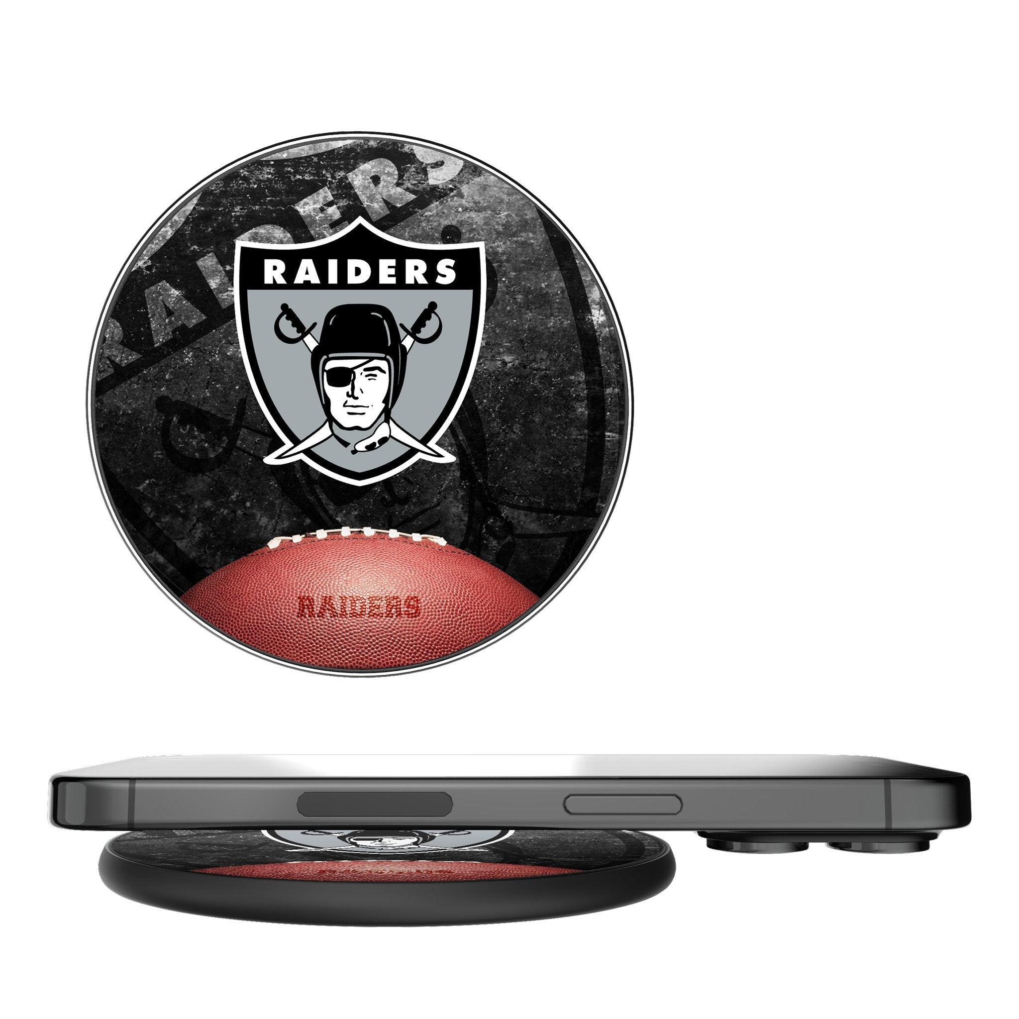 Oakland Raiders 1963 Historic Collection Legendary 15-Watt Wireless Charger - Sports Gifts, Sports Memorabilia, Sports Collectibles, Fan Shop