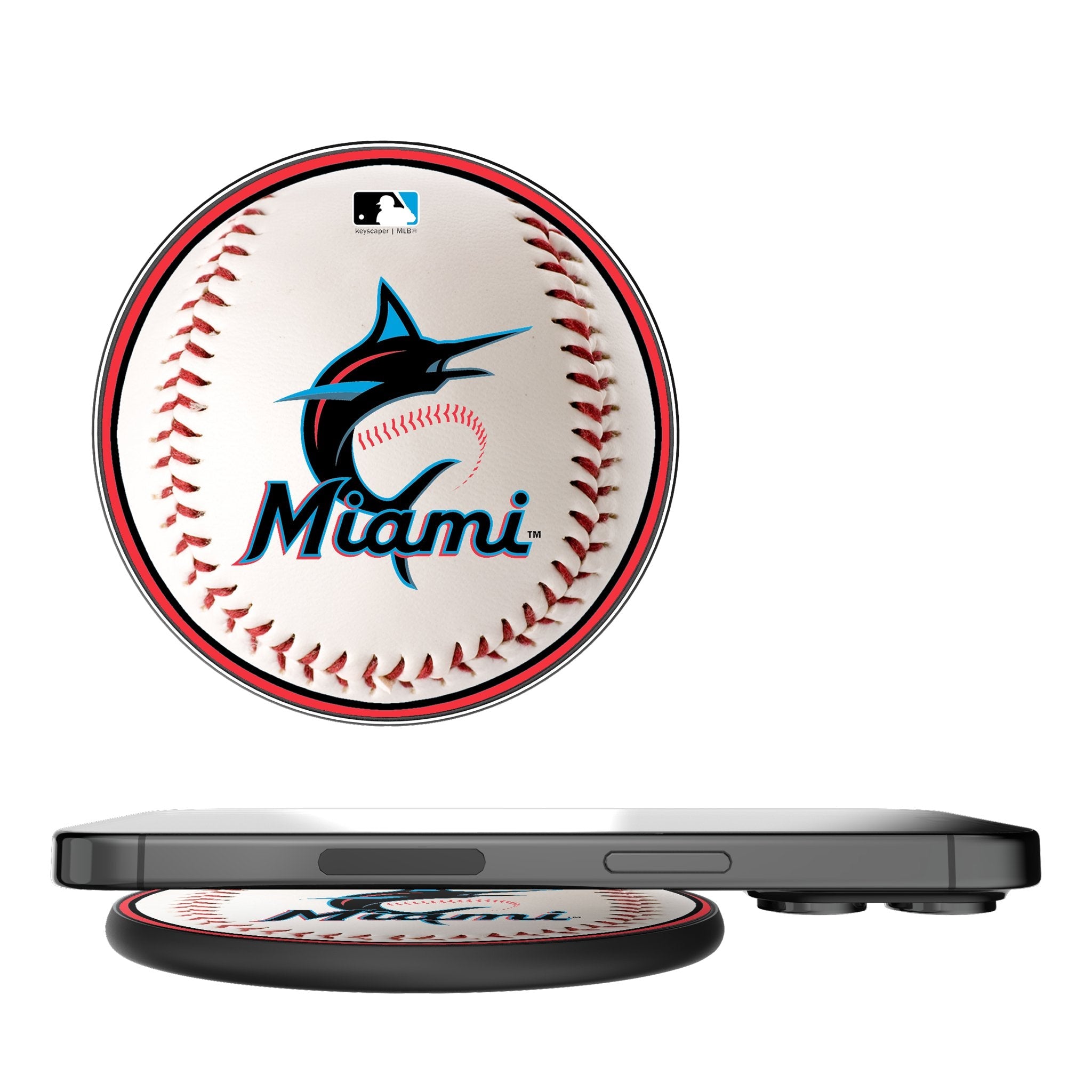 Miami Marlins Baseball 15-Watt Wireless Charger - Sports Gifts, Sports Memorabilia, Sports Collectibles, Fan Shop