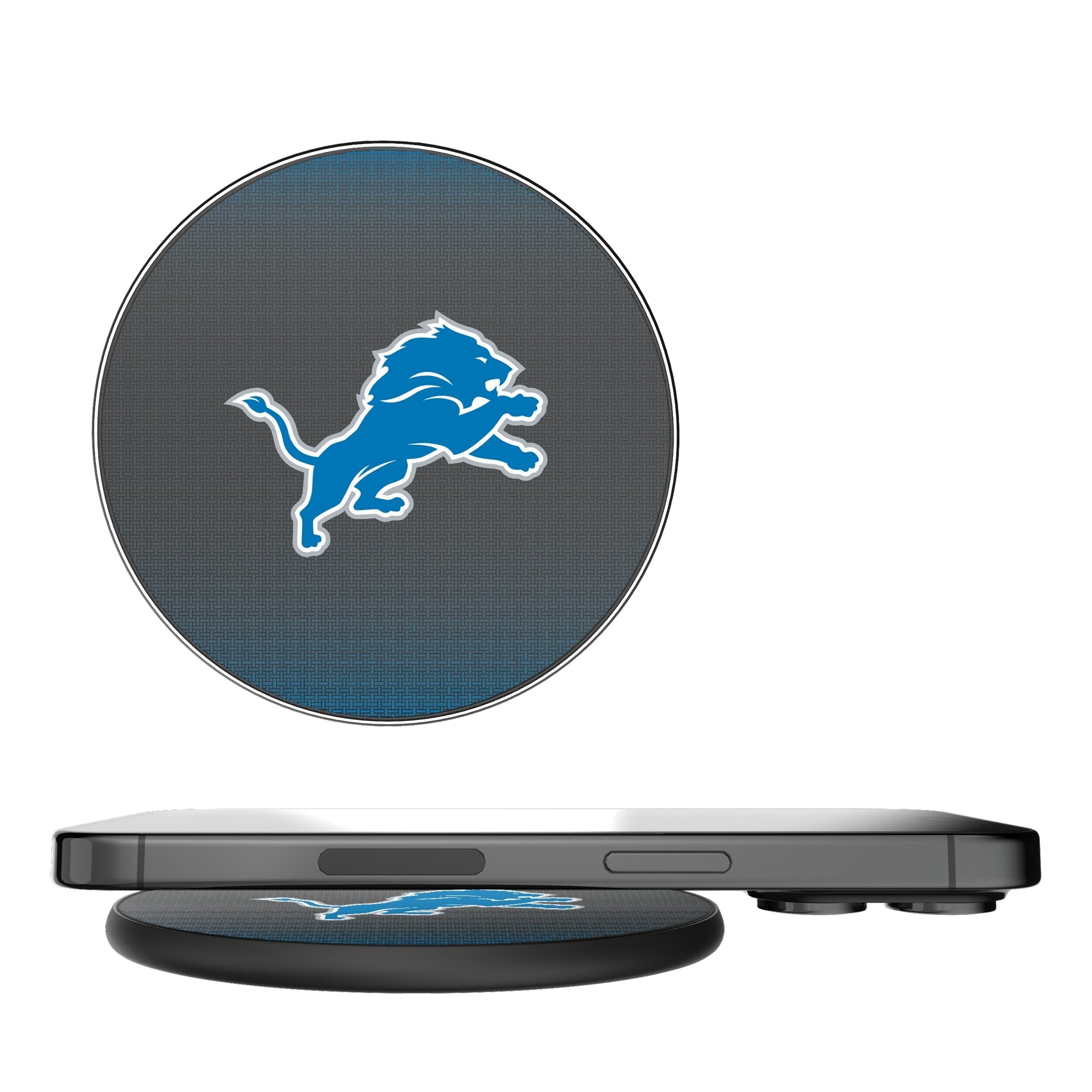Detroit Lions Linen 15-Watt Wireless Charger - Sports Gifts, Sports Memorabilia, Sports Collectibles, Fan Shop
