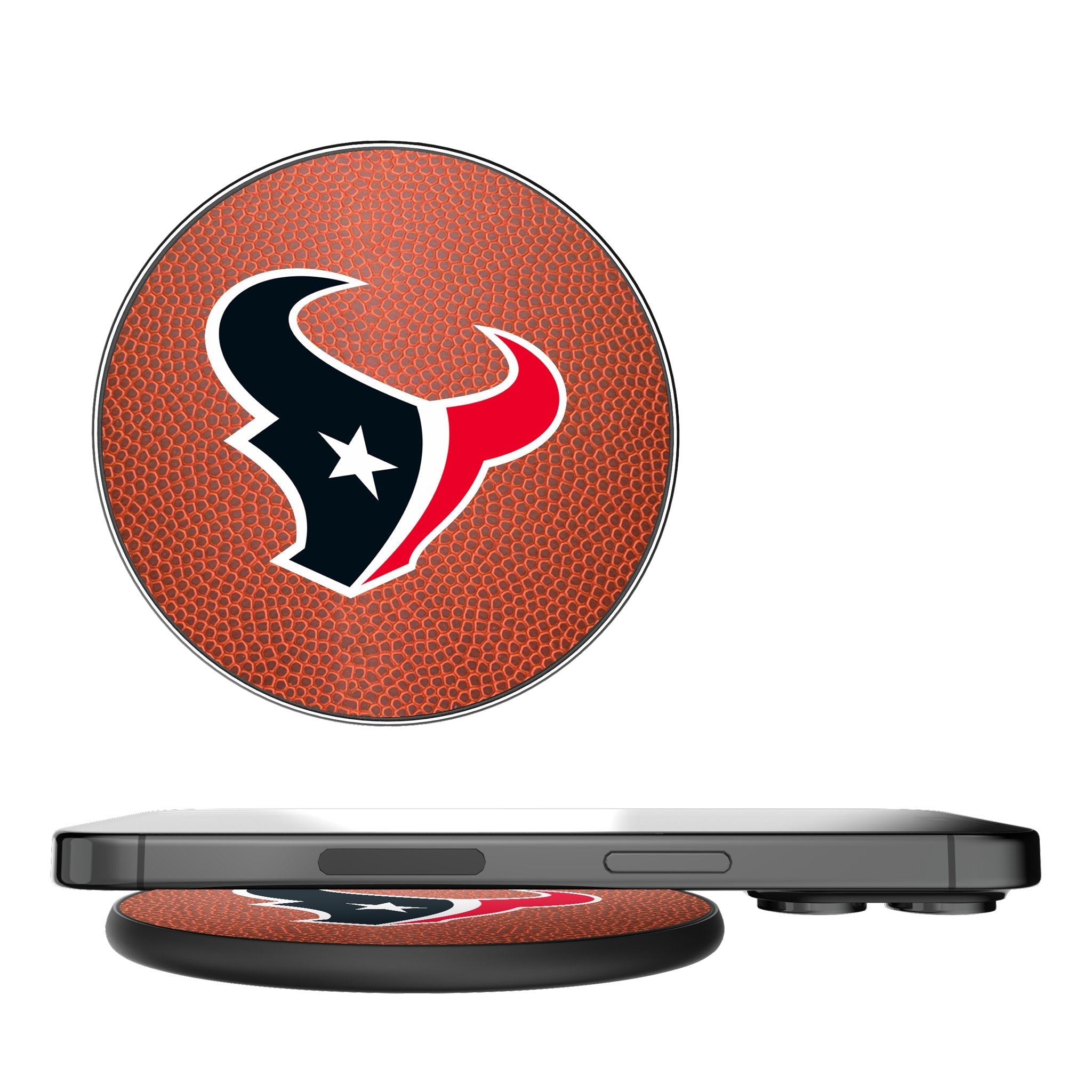 Houston Texans Football 15-Watt Wireless Charger - Sports Gifts, Sports Memorabilia, Sports Collectibles, Fan Shop
