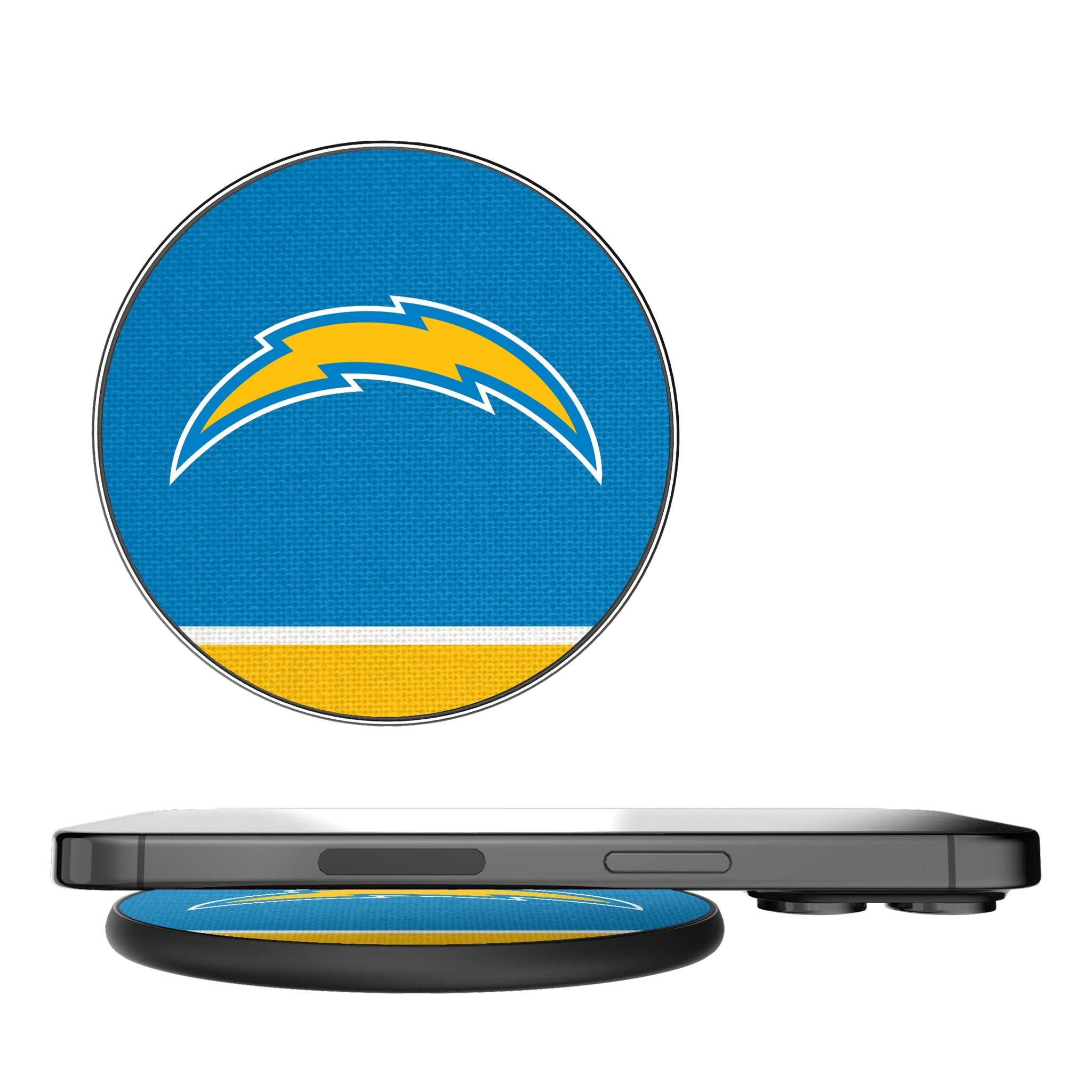 Los Angeles Chargers Stripe 15-Watt Wireless Charger - Sports Gifts, Sports Memorabilia, Sports Collectibles, Fan Shop