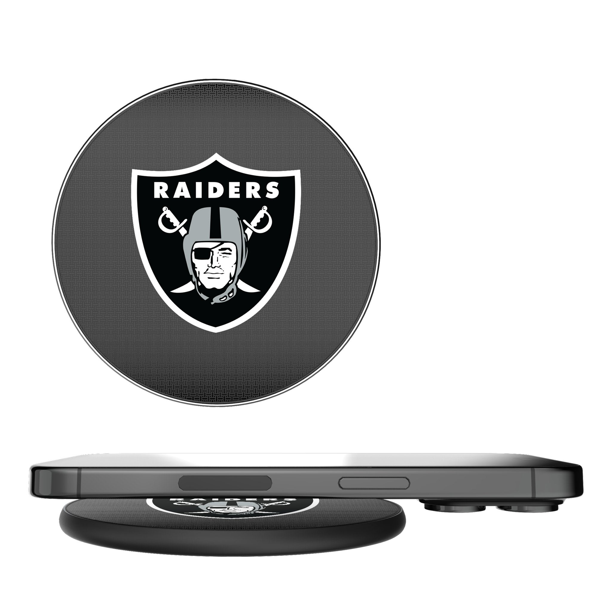 Las Vegas Raiders Linen 15-Watt Wireless Charger - Sports Gifts, Sports Memorabilia, Sports Collectibles, Fan Shop