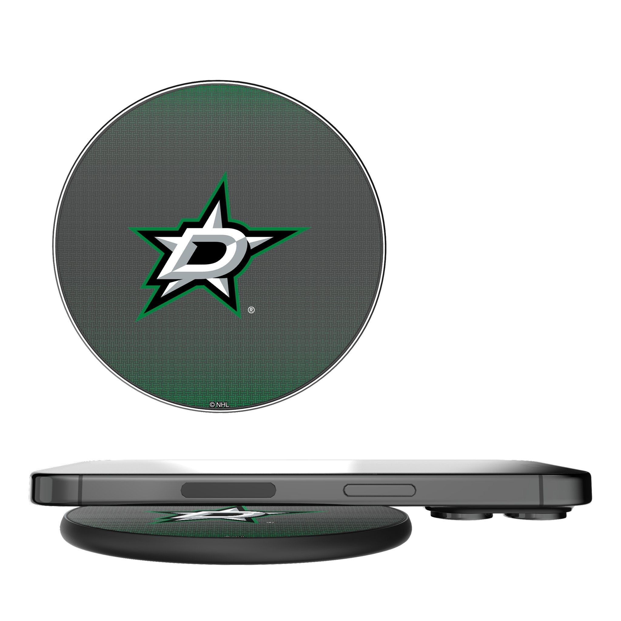 Dallas Stars Linen 15-Watt Wireless Charger - Sports Gifts, Sports Memorabilia, Sports Collectibles, Fan Shop