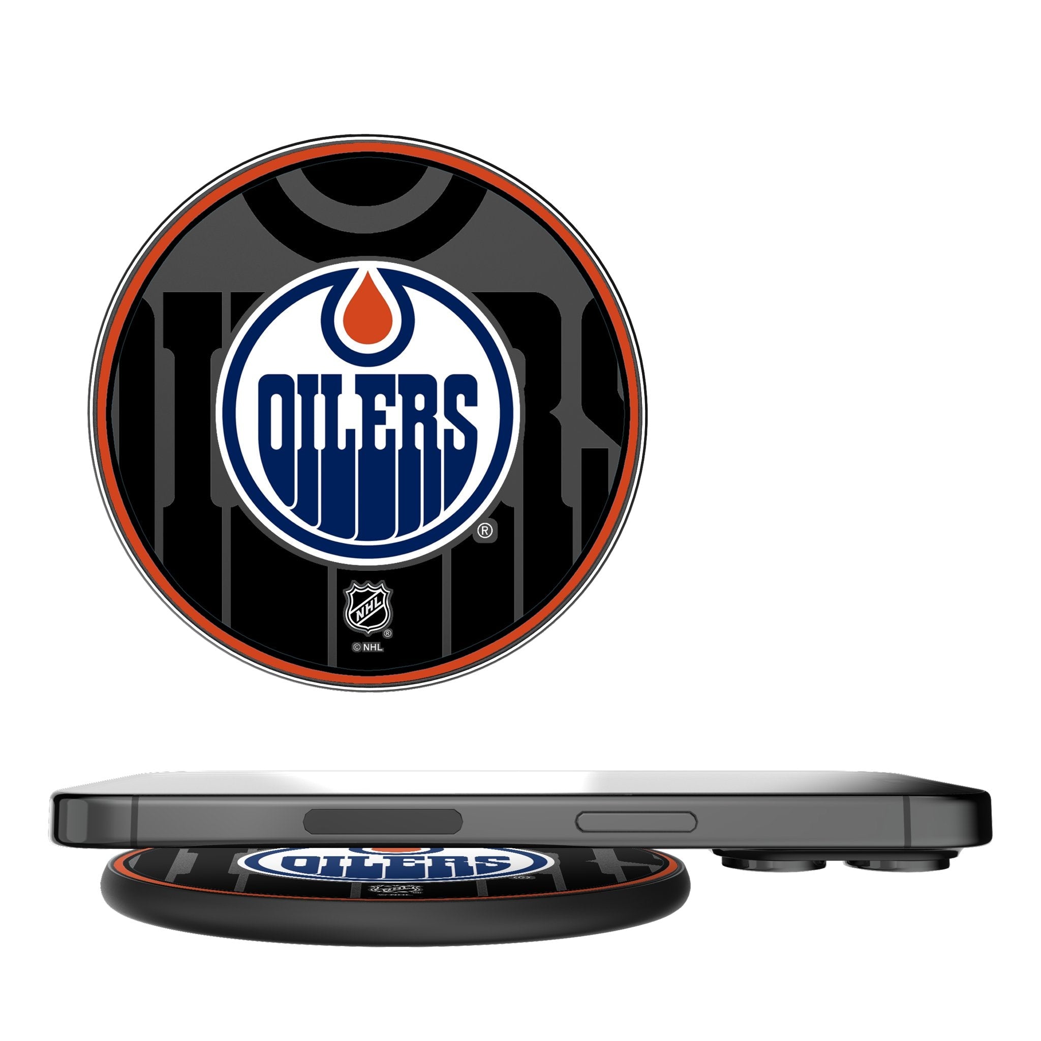 Edmonton Oilers Monocolor Tilt 15-Watt Wireless Charger - Sports Gifts, Sports Memorabilia, Sports Collectibles, Fan Shop